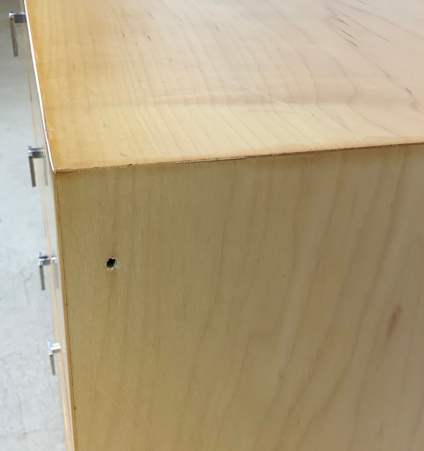 Petite Four Drawer Dresser with Chrome Handles