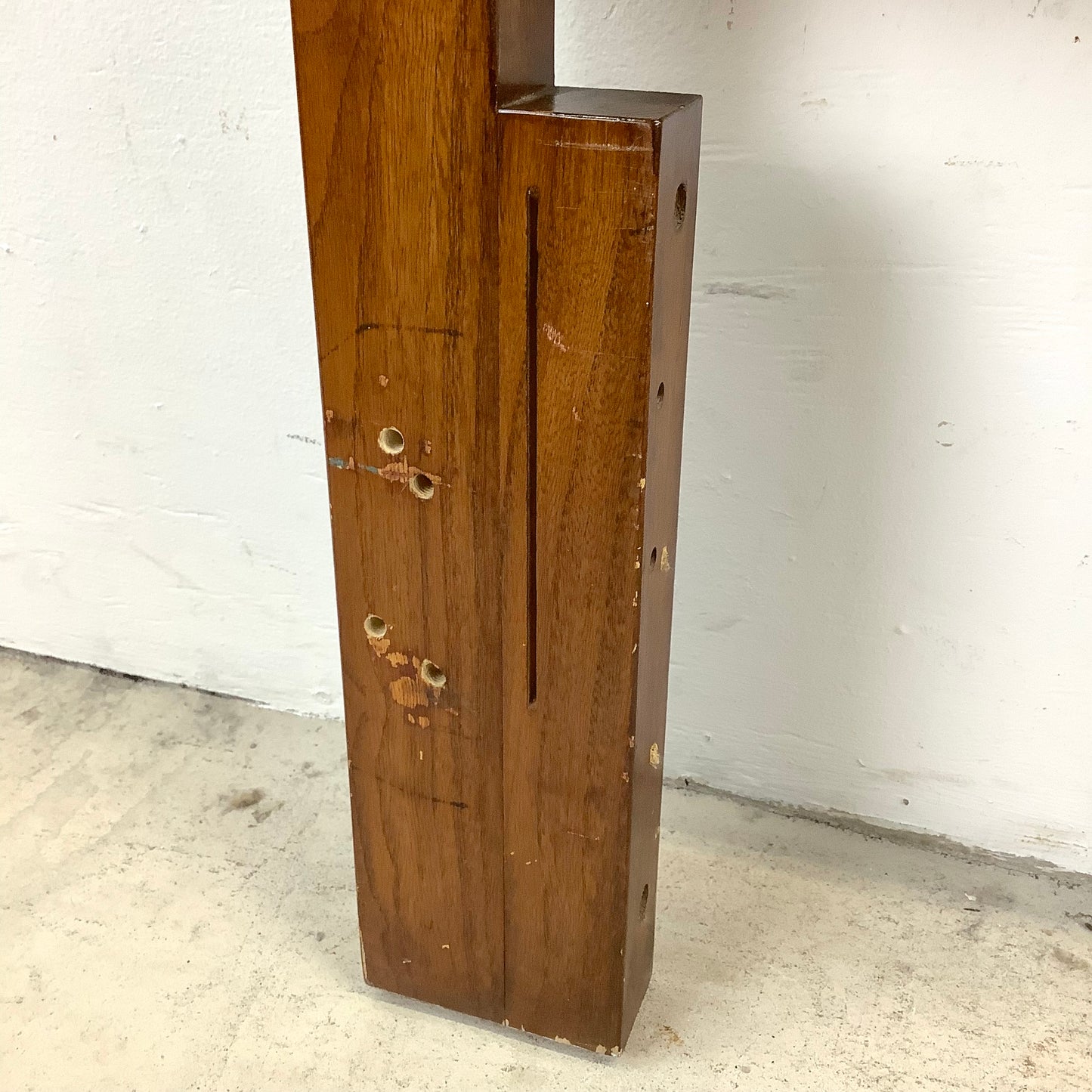 Vintage Mid-Century Burlwood Headboard- Full / Queen Size