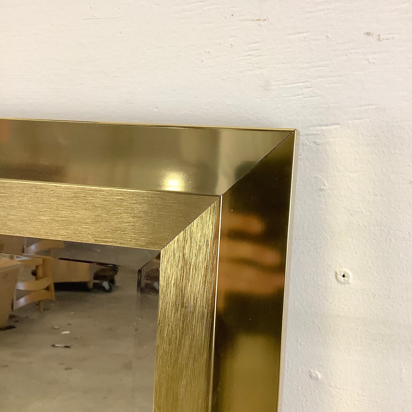 Vintage Modern Brass Frame Mirror