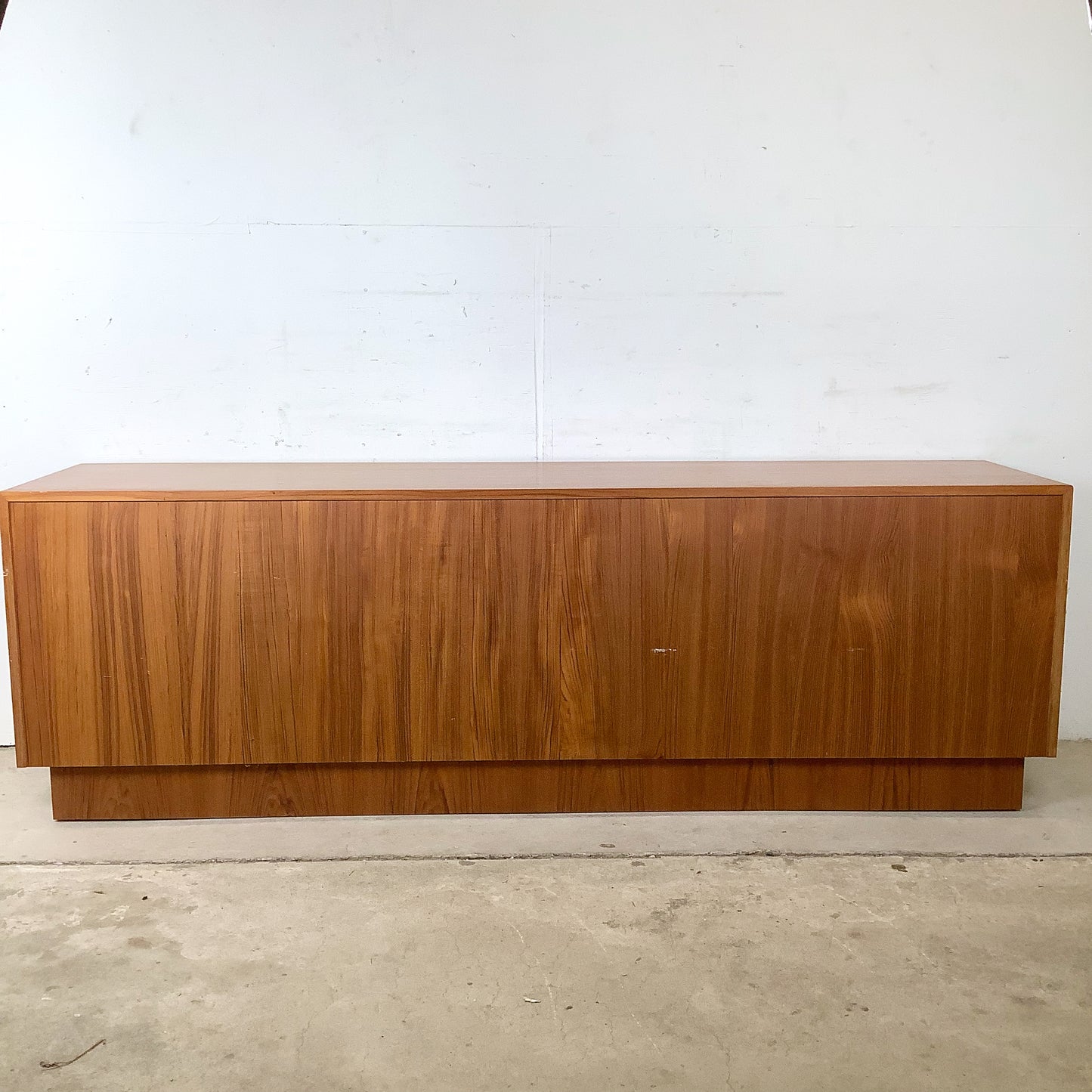 Danish Teak Tambour Door Credenza by Bernhard Pedersen & Søn | 20th Century