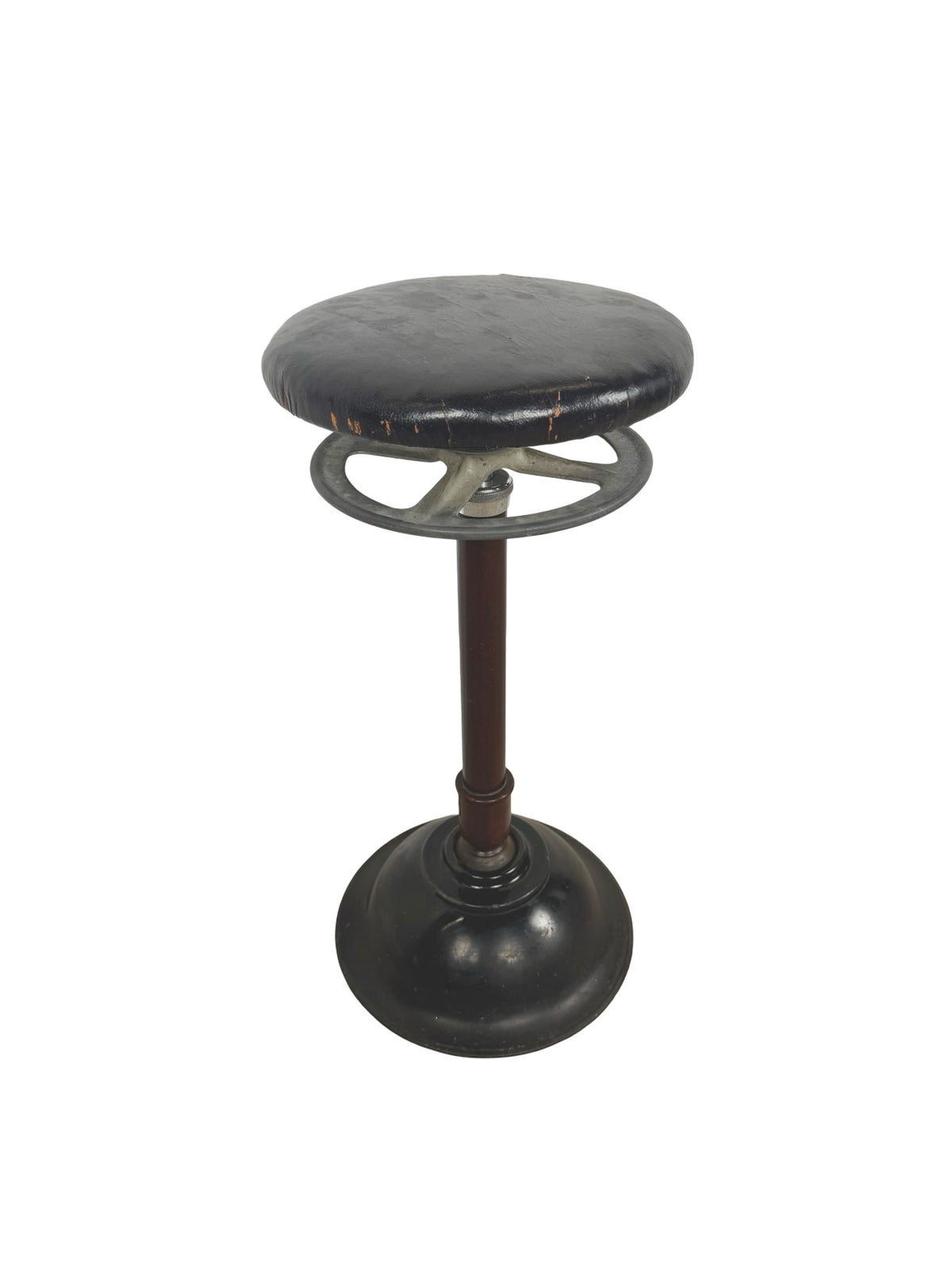 Antique Ritter Model C Adjustable Dental Operating Stool, 1930s Industrial
