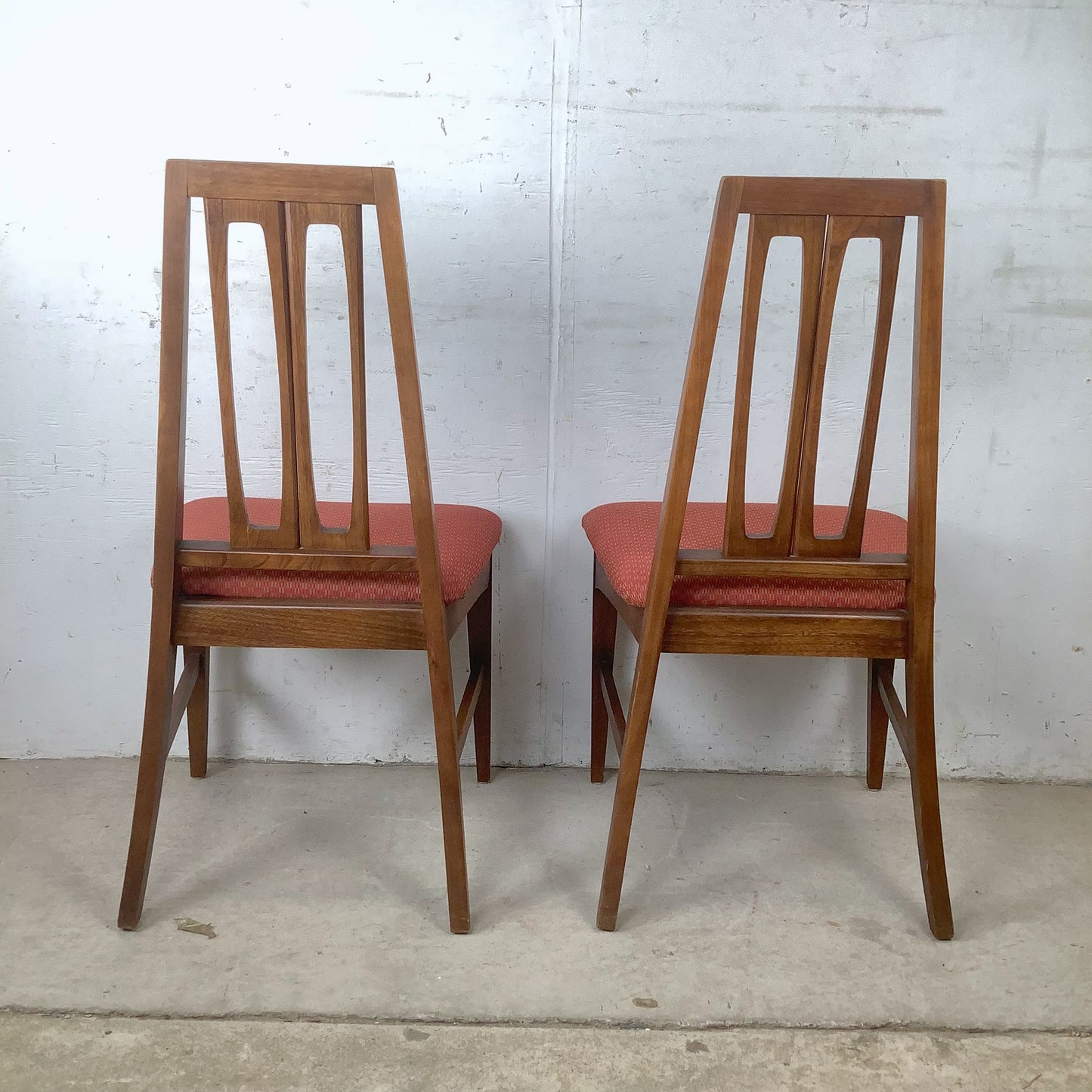 Young Manufacturing attr. Walnut High-Back Dining Chairs — A Set of Six MCM Chairs
