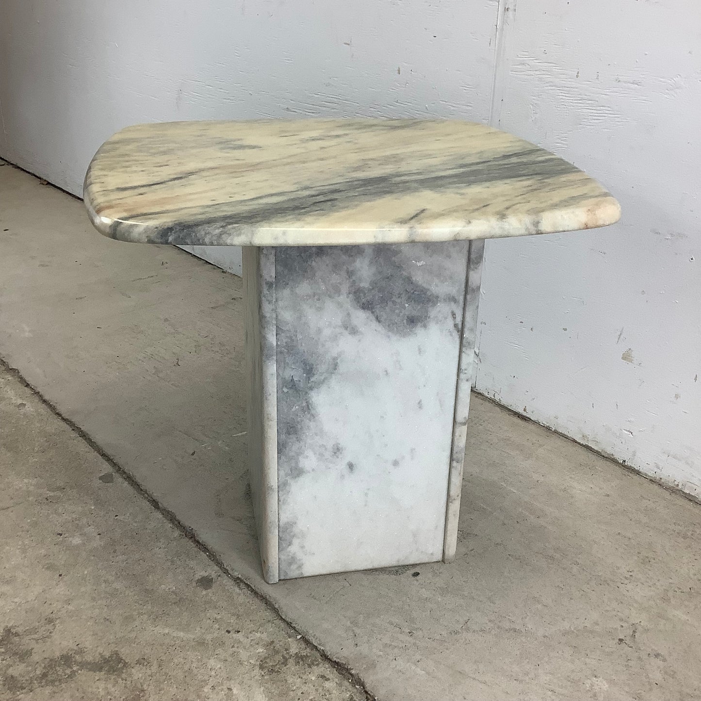 Vintage Modern Marble End Table
