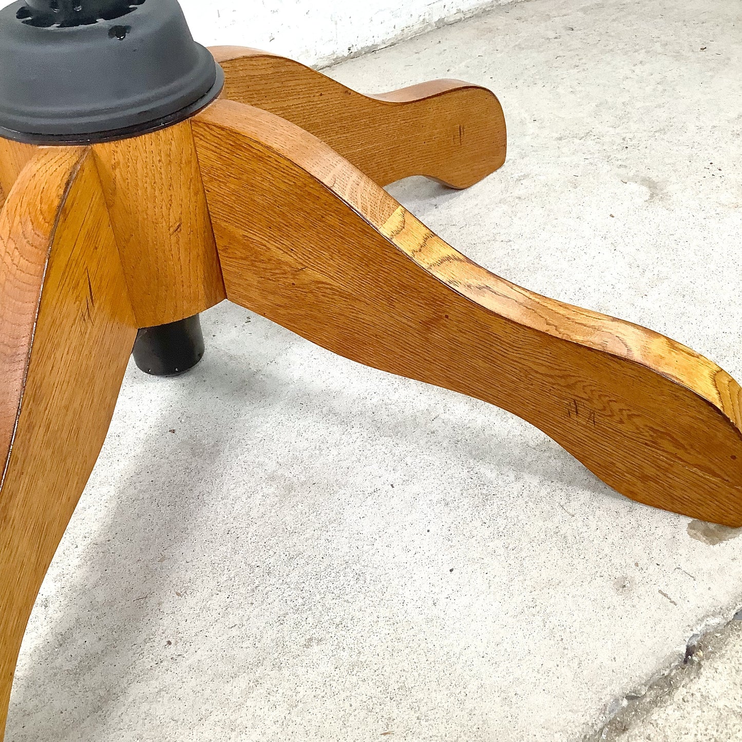 Vintage Scandinavian Modern Teak Swivel Desk Chair