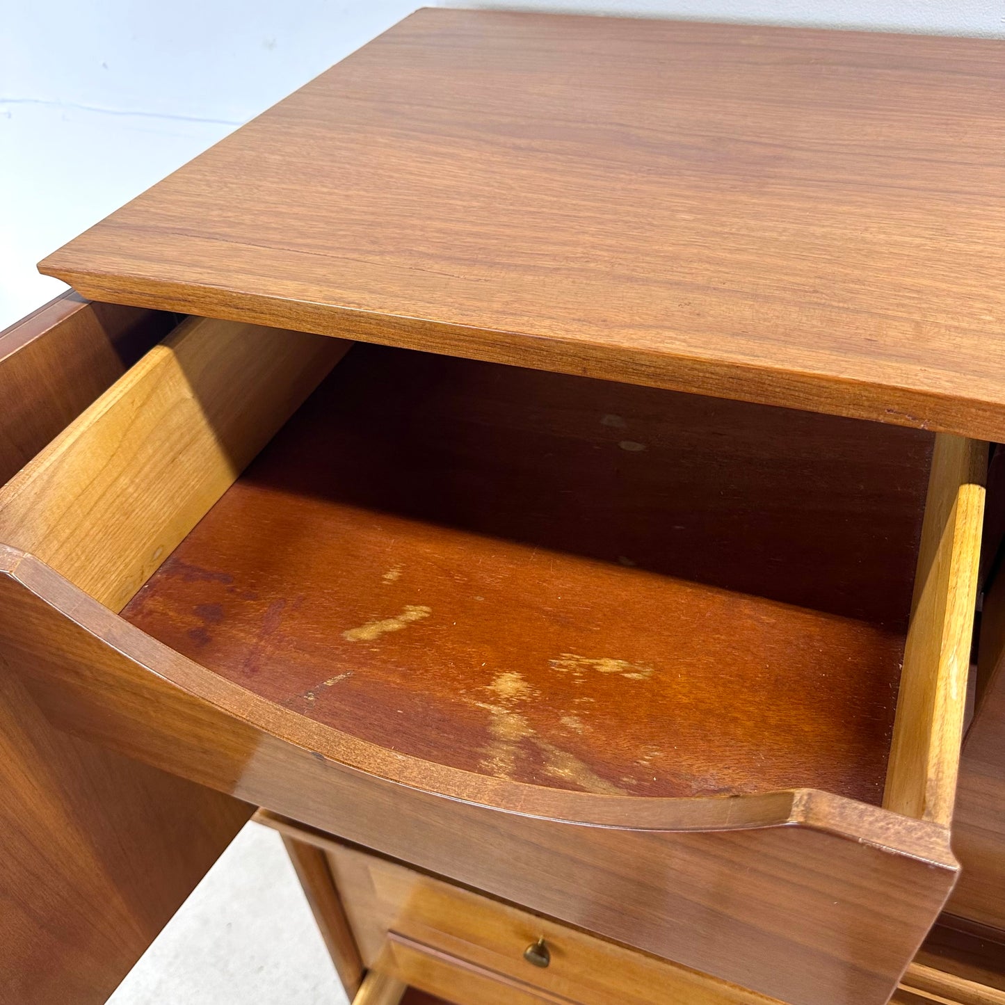 Mid-Century Highboy Dresser with Drumstick Legs