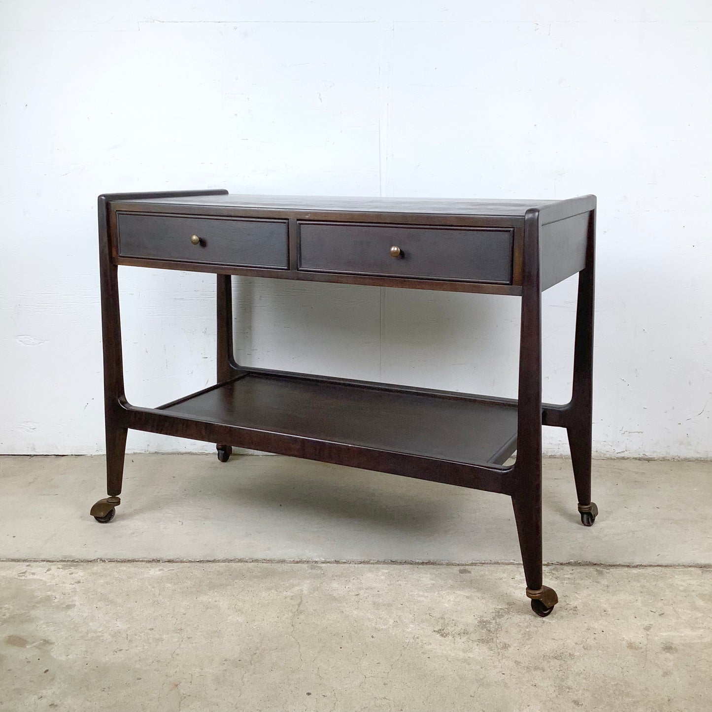 Mid-Century Mt. Airy Facade Rolling Bar Cart