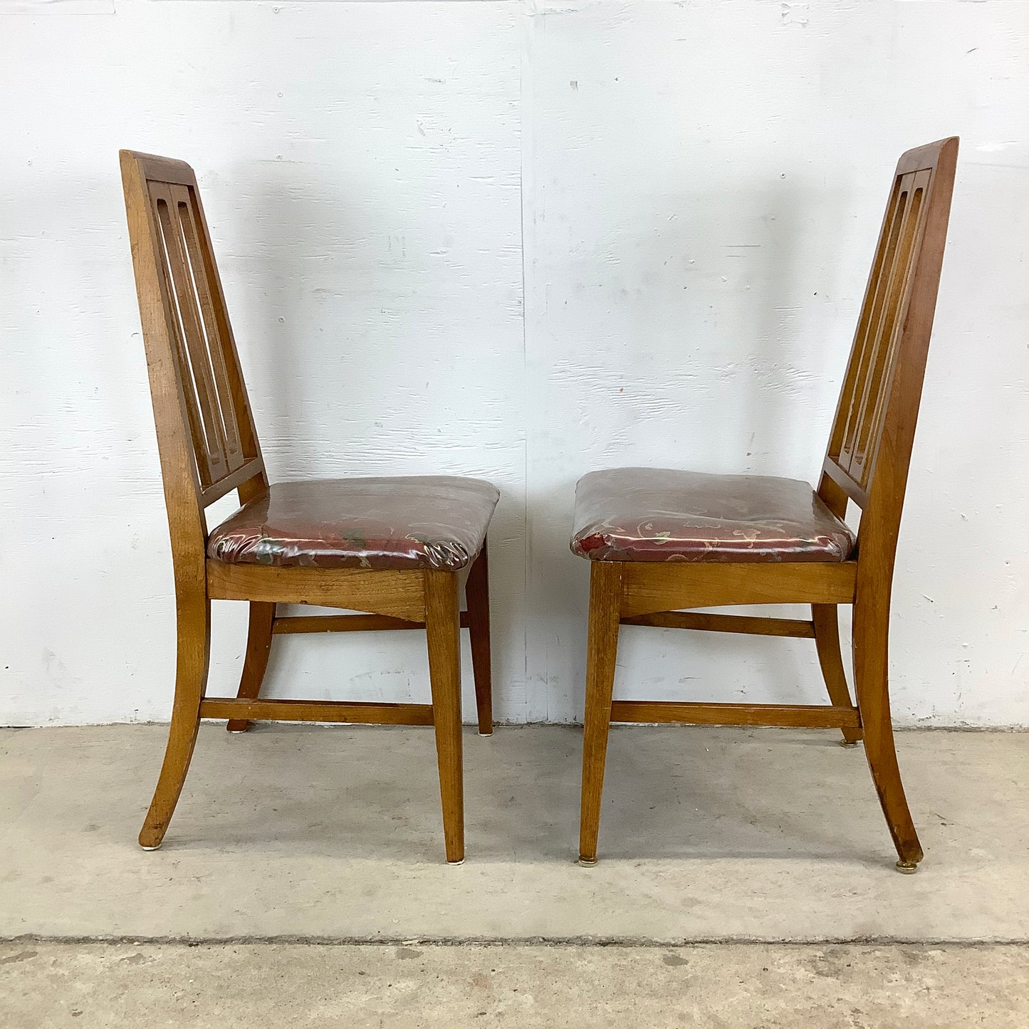 Young Manufacturing attributed Walnut Dining Chairs — A Set of Six