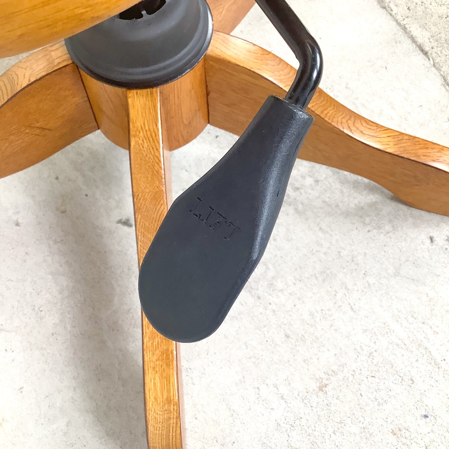 Vintage Scandinavian Modern Teak Swivel Desk Chair
