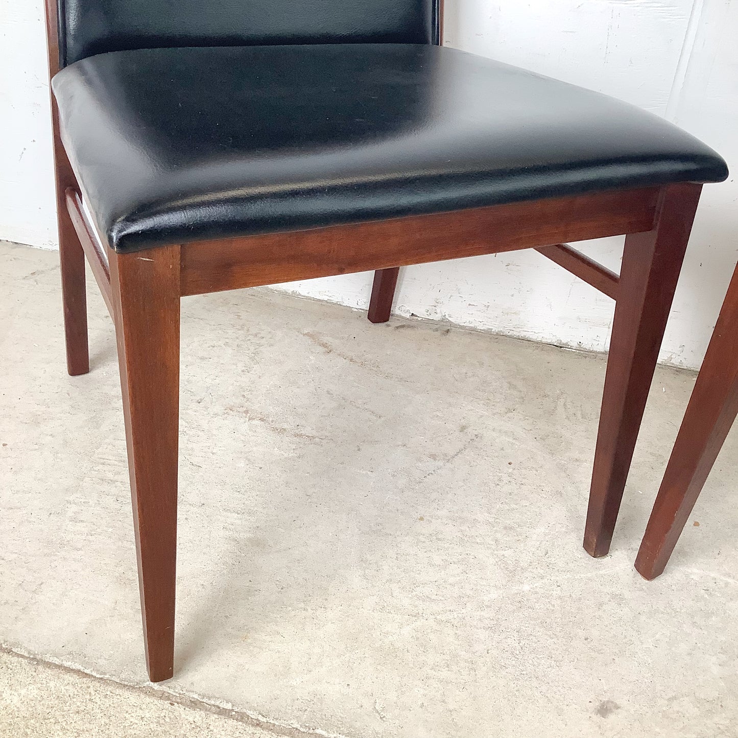 Set of Three Dillingham Furniture Walnut High-Back Dining Chairs
