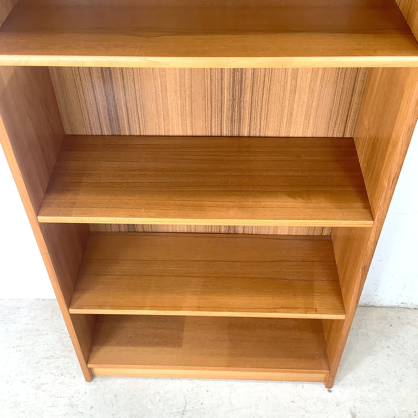 Vintage Scandinavian Modern Teak Open Bookcase
