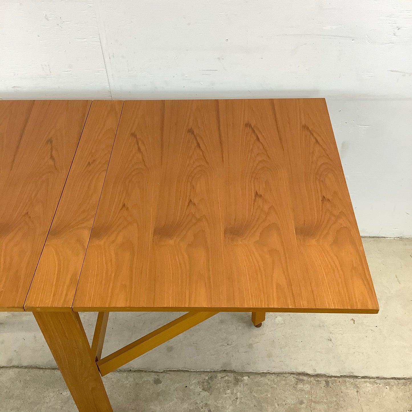 Petite Danish Modern Drop Leaf Teak Dining Table