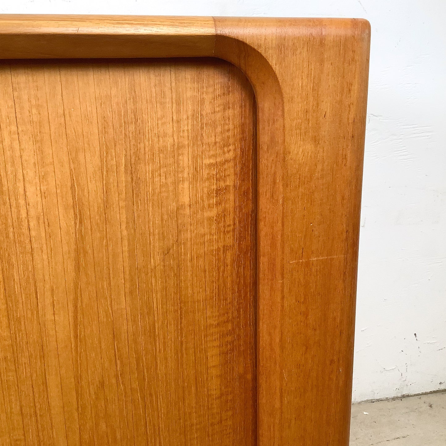 Danish Teak Tambour Door Credenza by Bernhard Pedersen & Søn | 20th Century