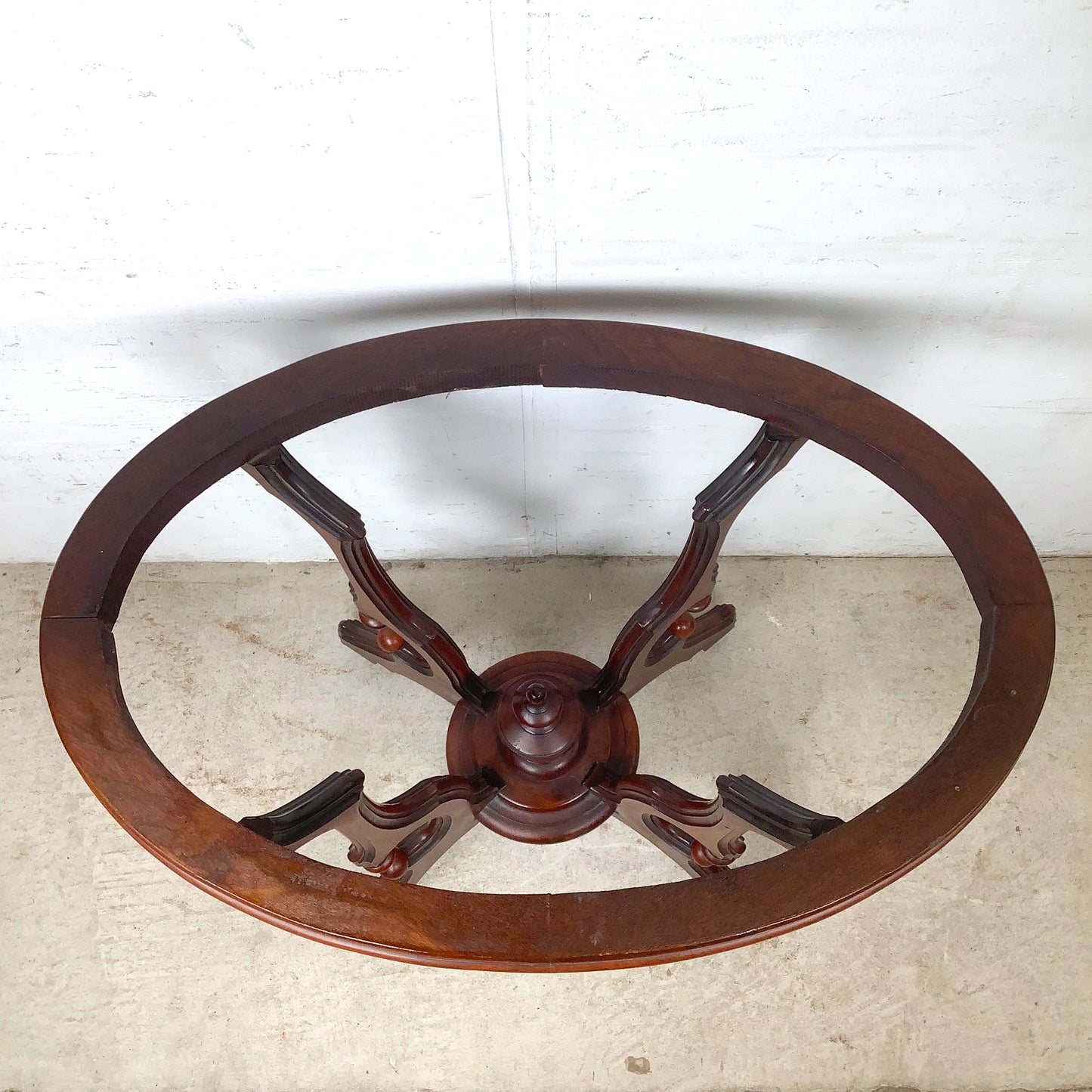 Victorian Revival Marble Top Center Table