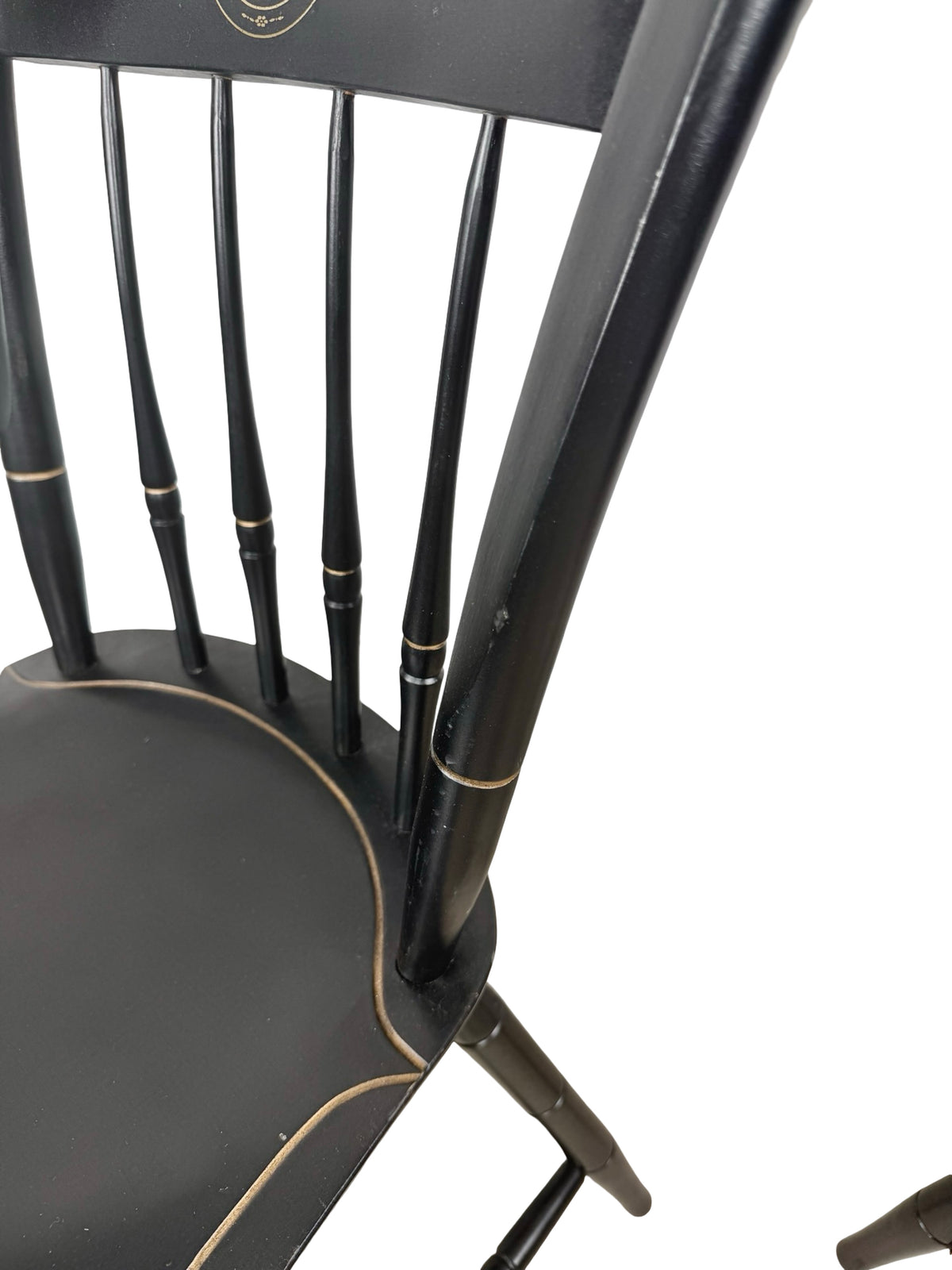Pair of Vintage Nichols & Stone Windsor Side Chairs with Cedar Crest College Crest