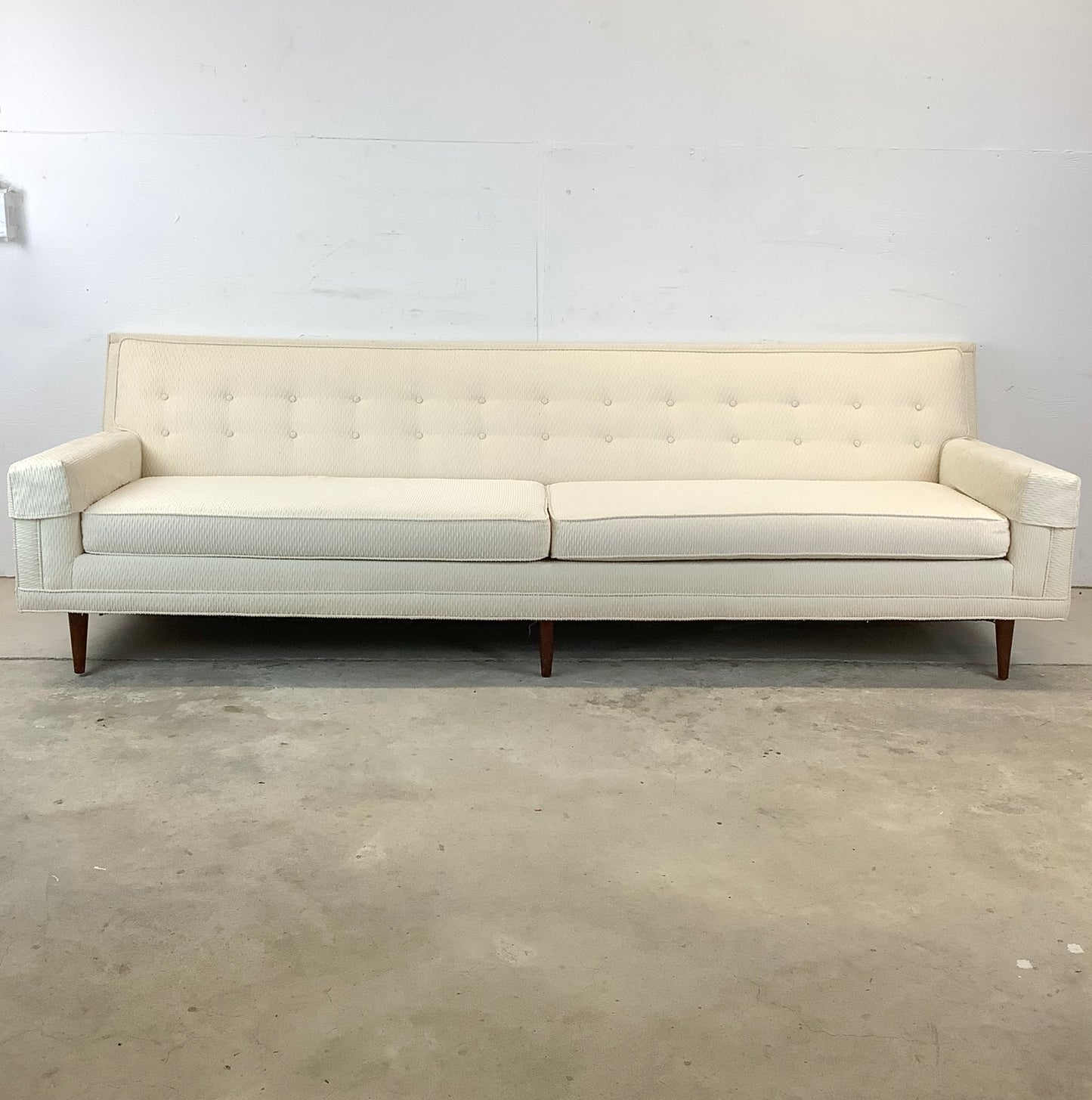 Striking Tufted Mid-Century Modern Sofa