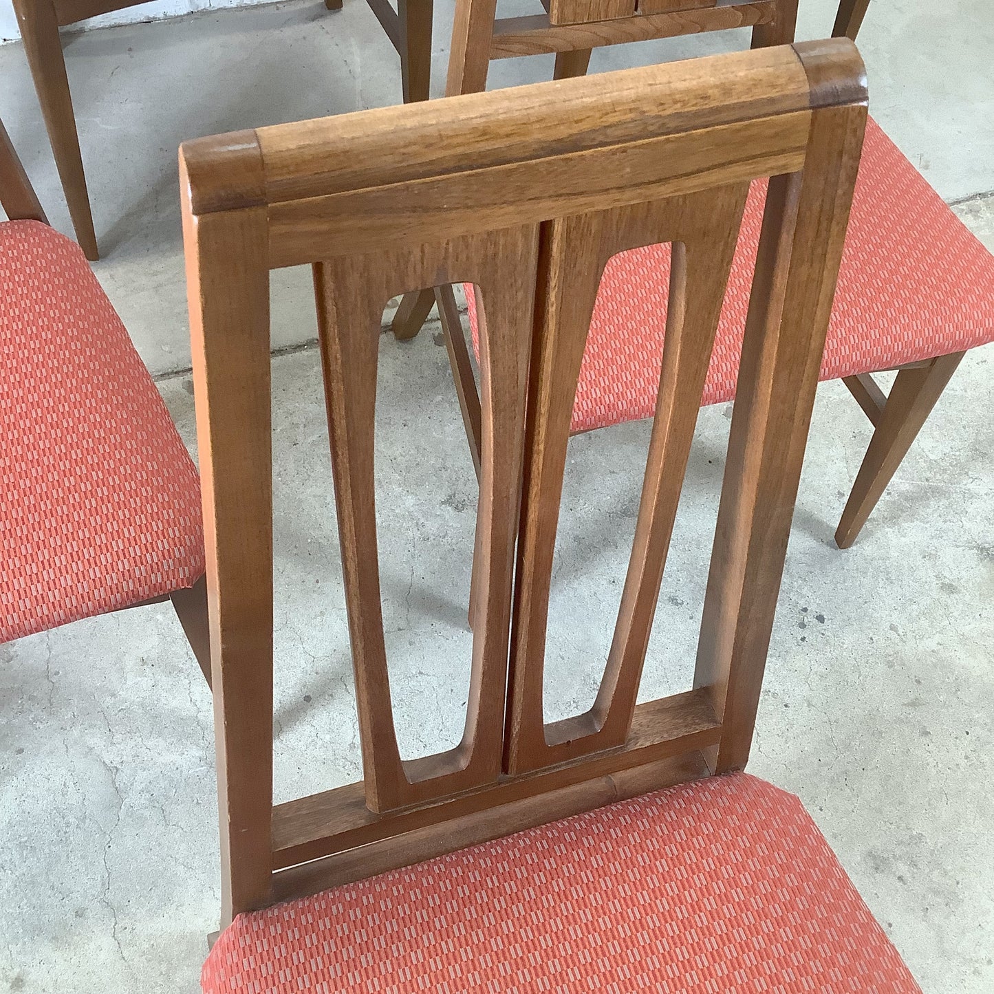 Young Manufacturing attr. Walnut High-Back Dining Chairs — A Set of Six MCM Chairs