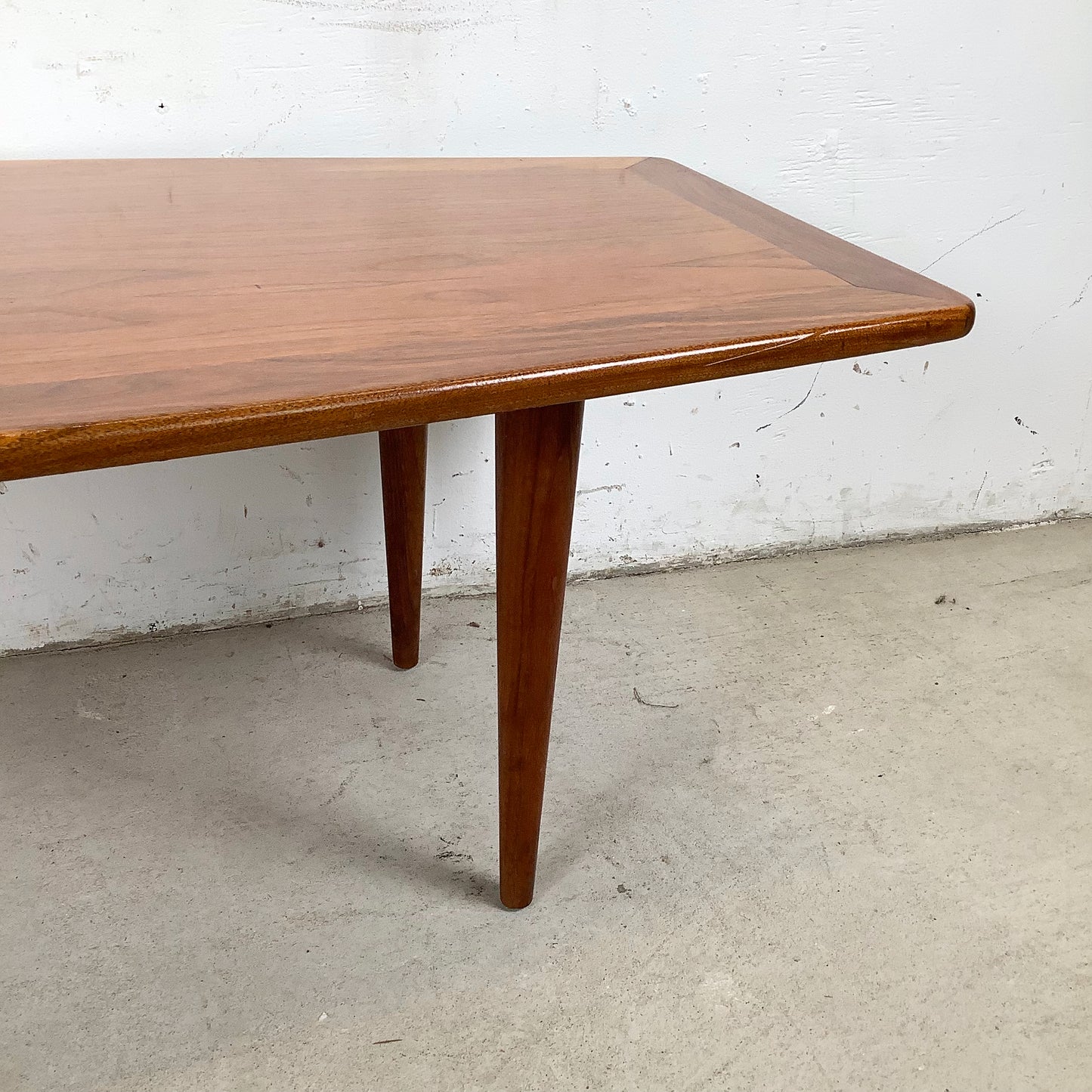 Scandinavian Modern Surfboard Teak Coffee Table