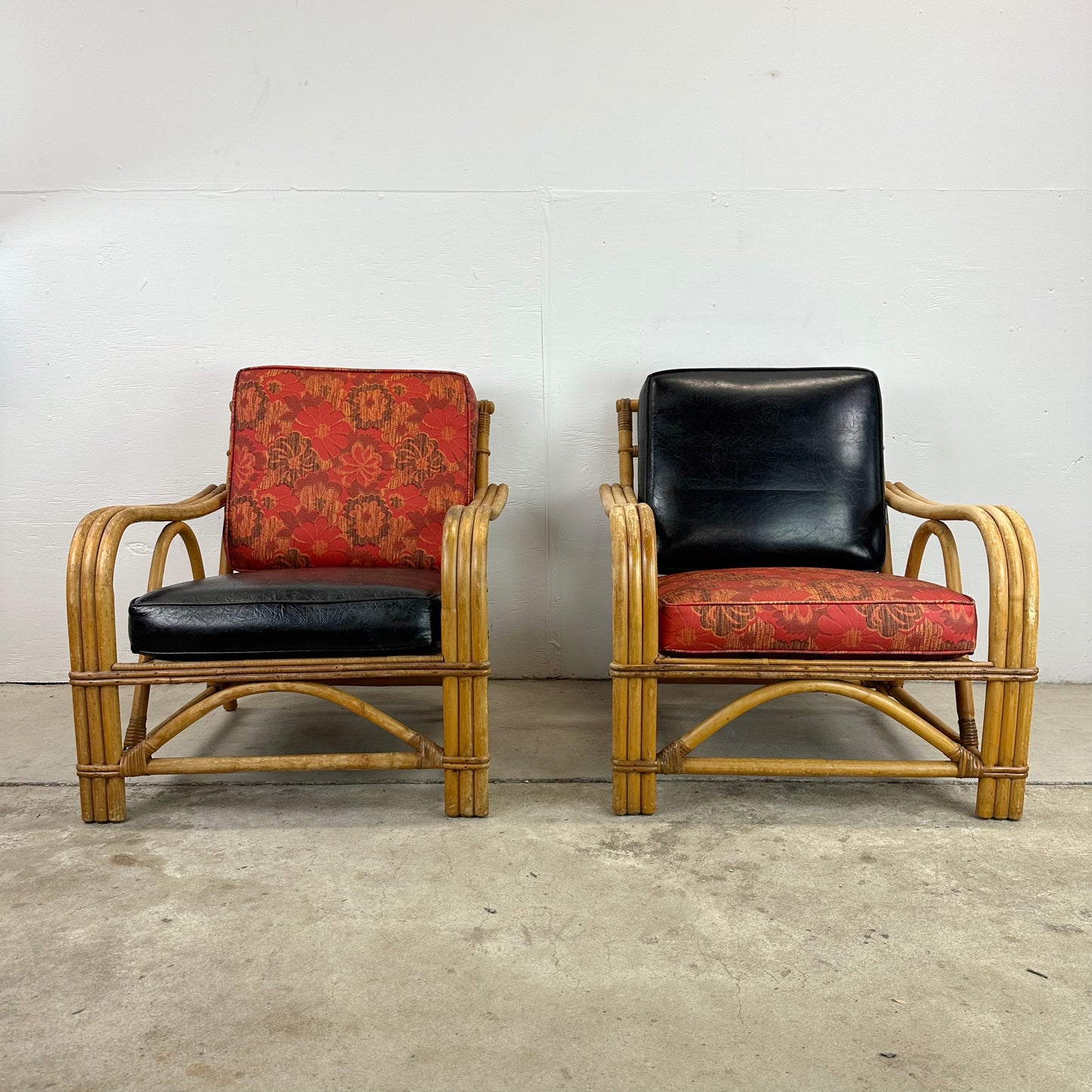 Vintage Bamboo Lounge Chairs- a Pair