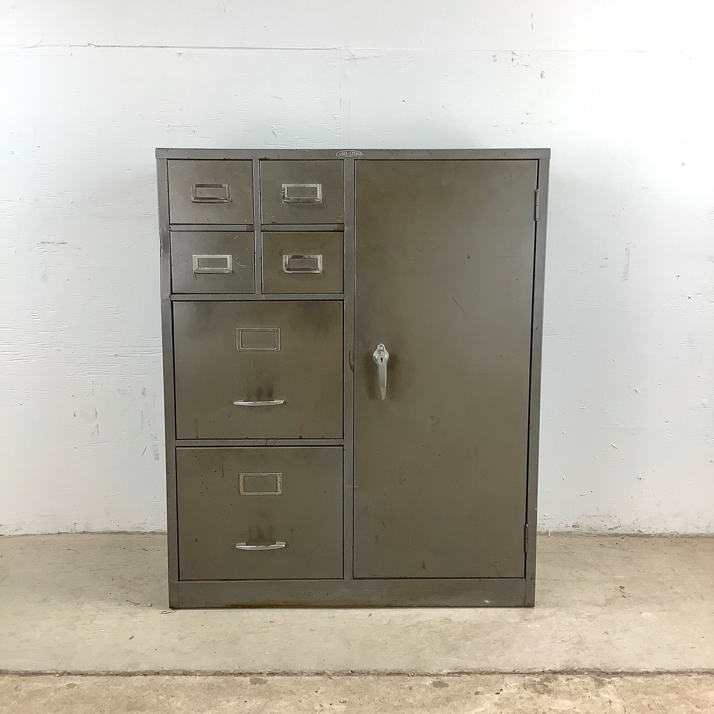 Vintage Industrial Filing Cabinet by Cole