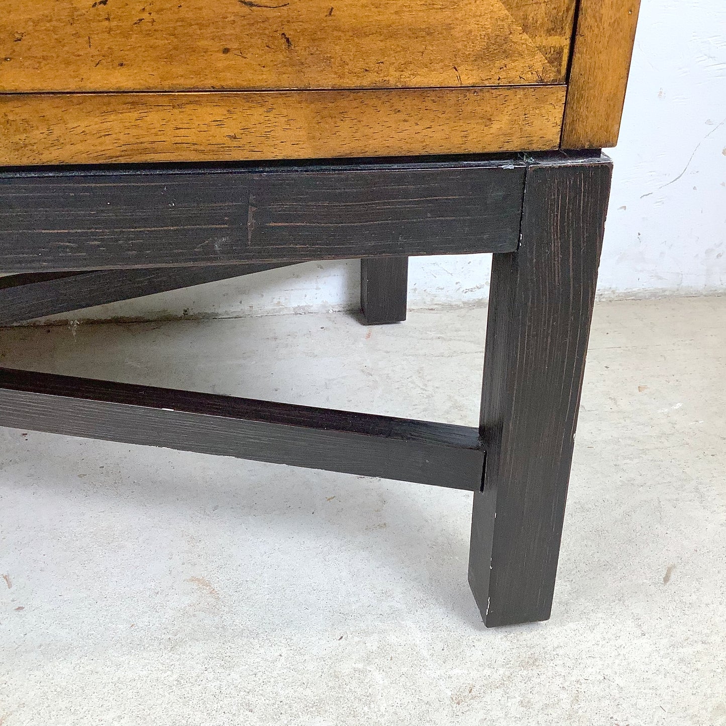 Transitional Two-Drawer Dresser With X Base