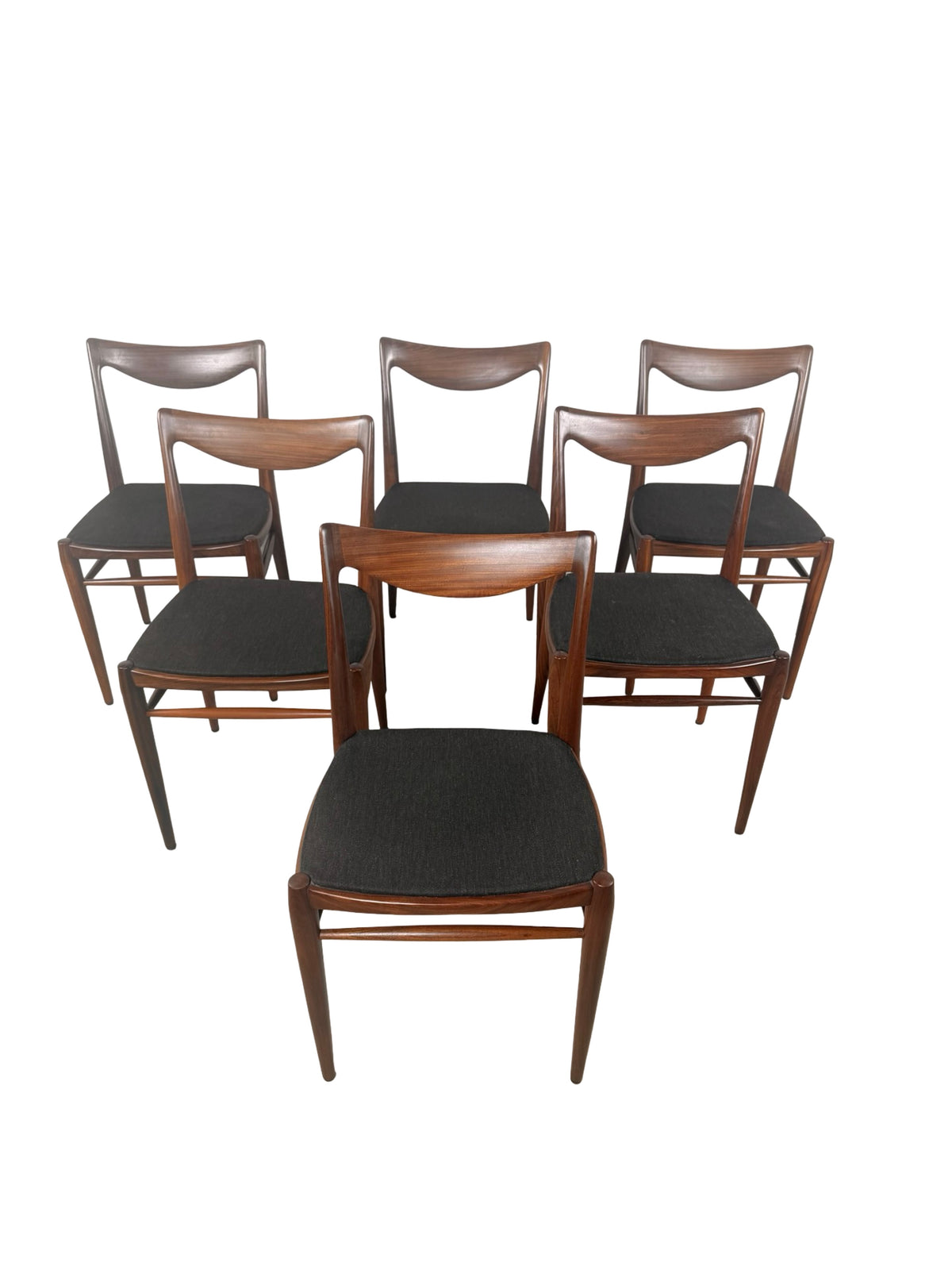 Vintage Norwegian Bambi Teak Dining Chairs by Rastad & Relling for Gustav Bahus – Set of 6