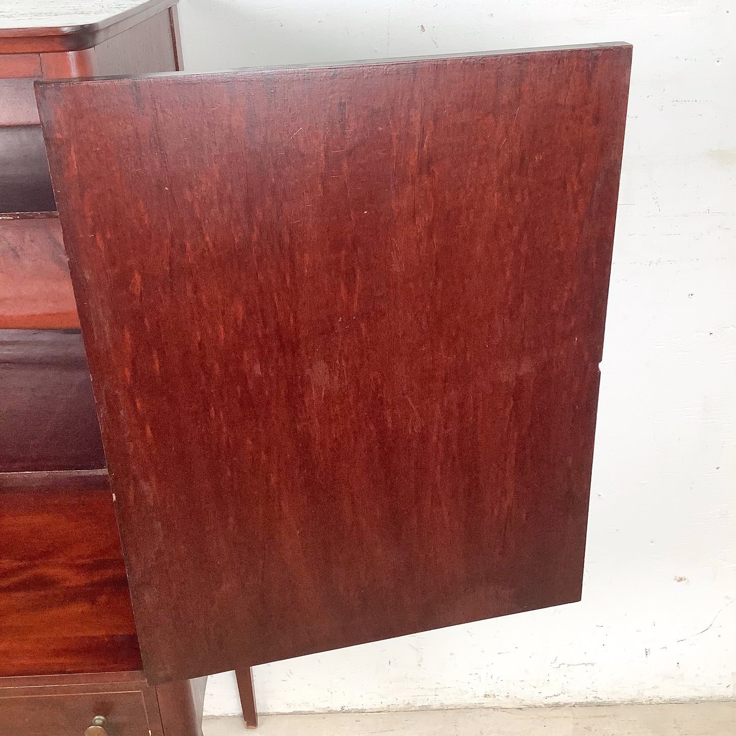 Edwardian Style Mahogany Music Cabinet | Marquetry Inlay | Cabriole Legs | 20th Century