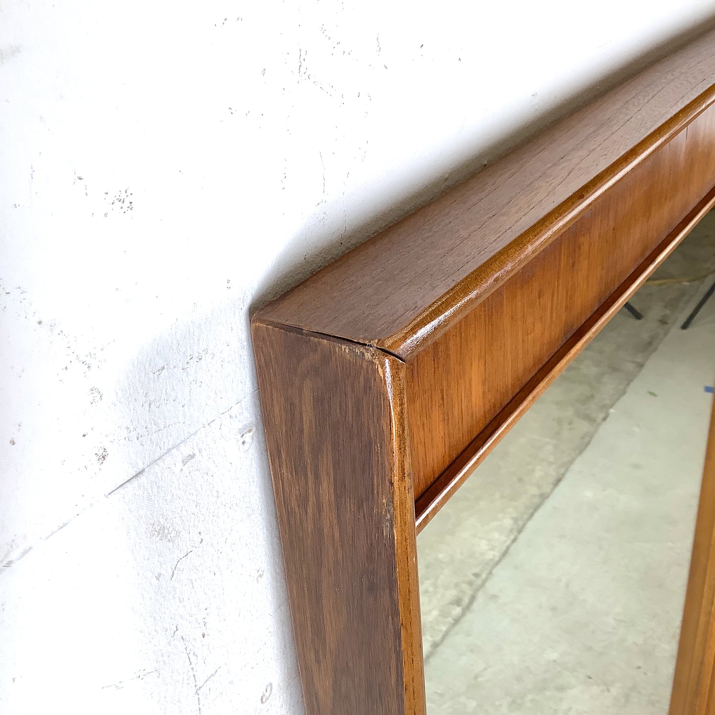 Large Mid-Century American Walnut & Pecan Mirror