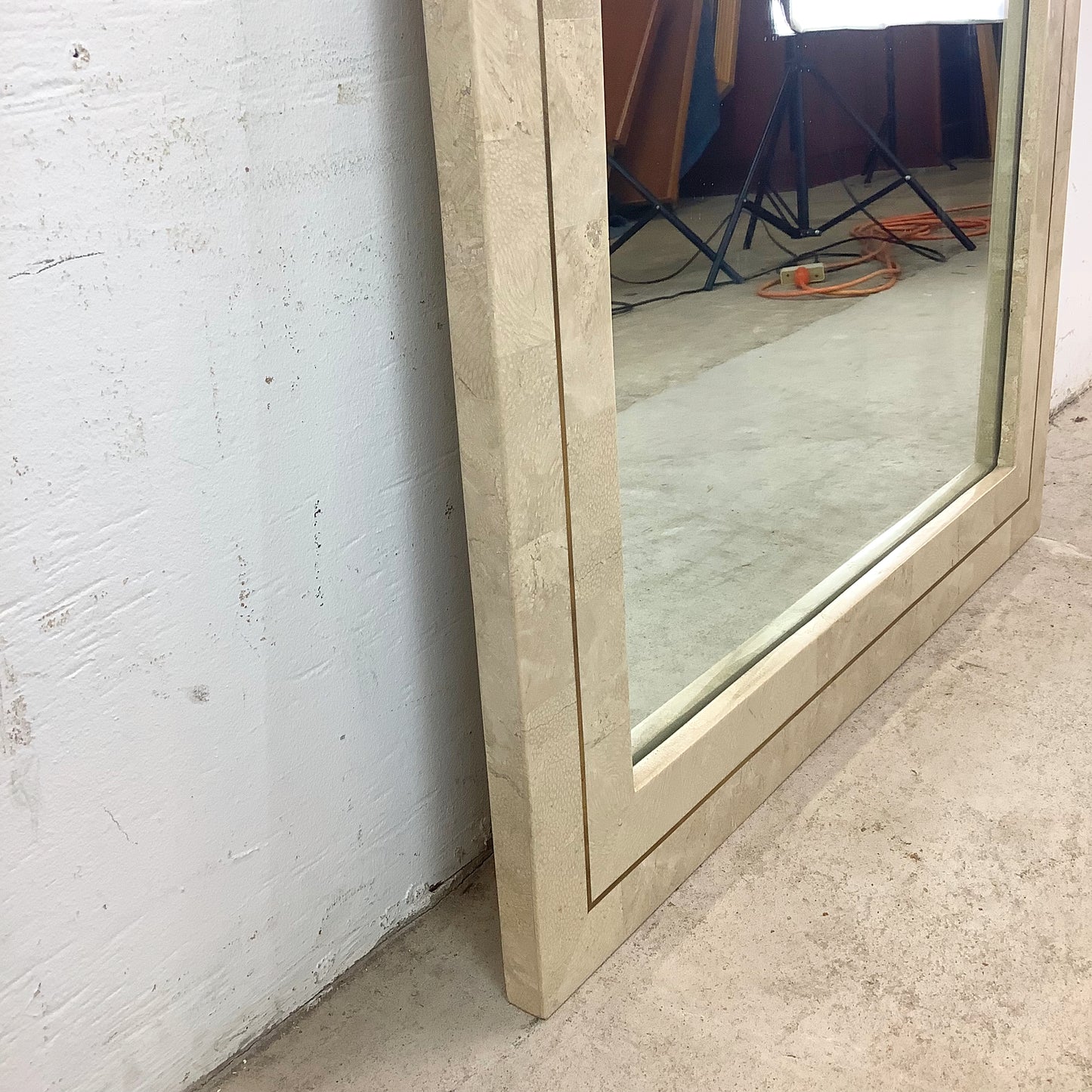 Vintage Tessellated Stone Wall Mirror
