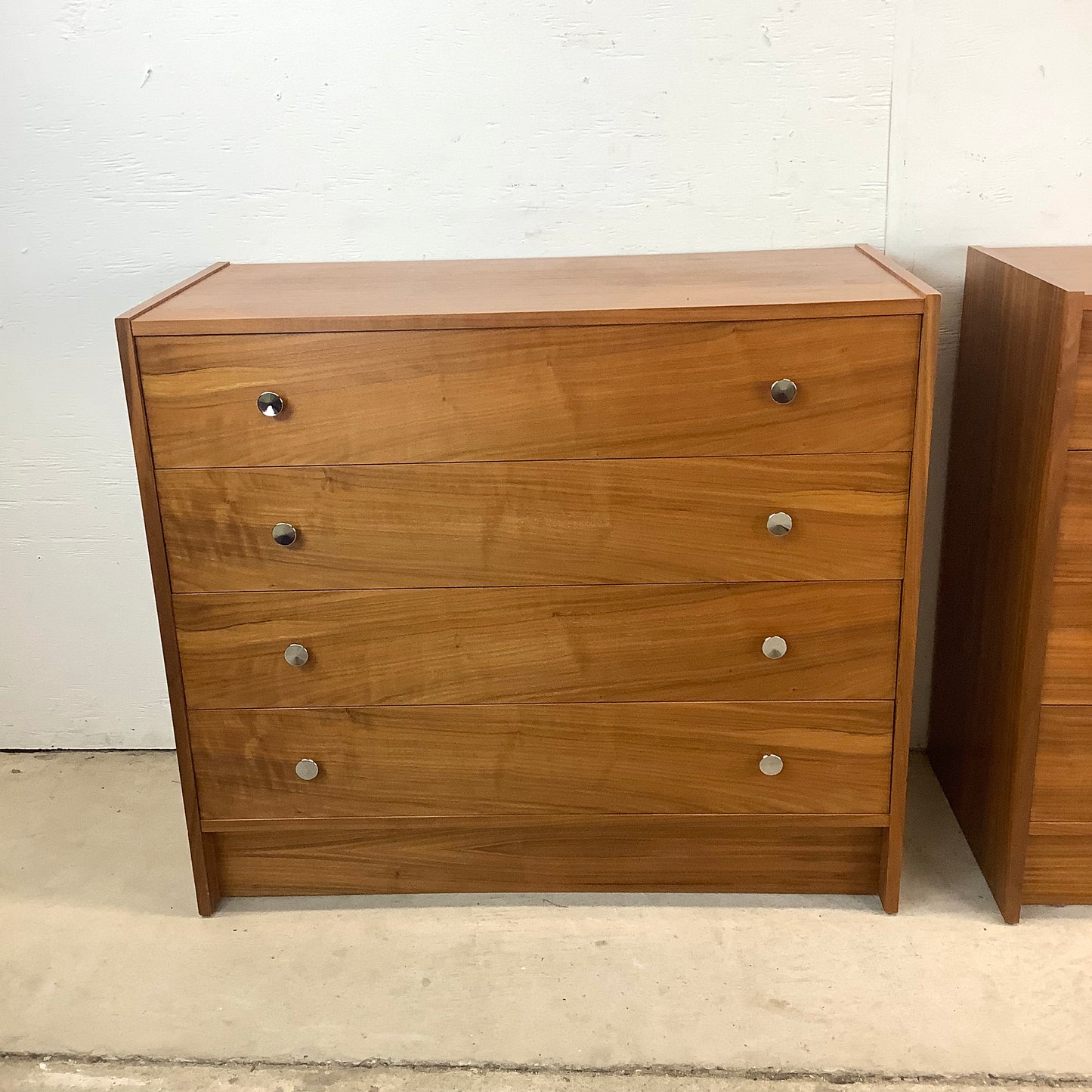 Pair Four Drawer Mid-Century Dressers
