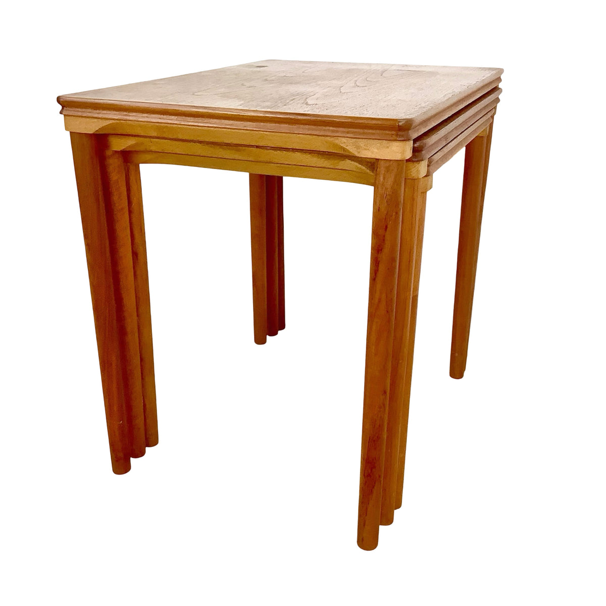 Mid-Century Modern Teak Nesting Tables – Set of Three