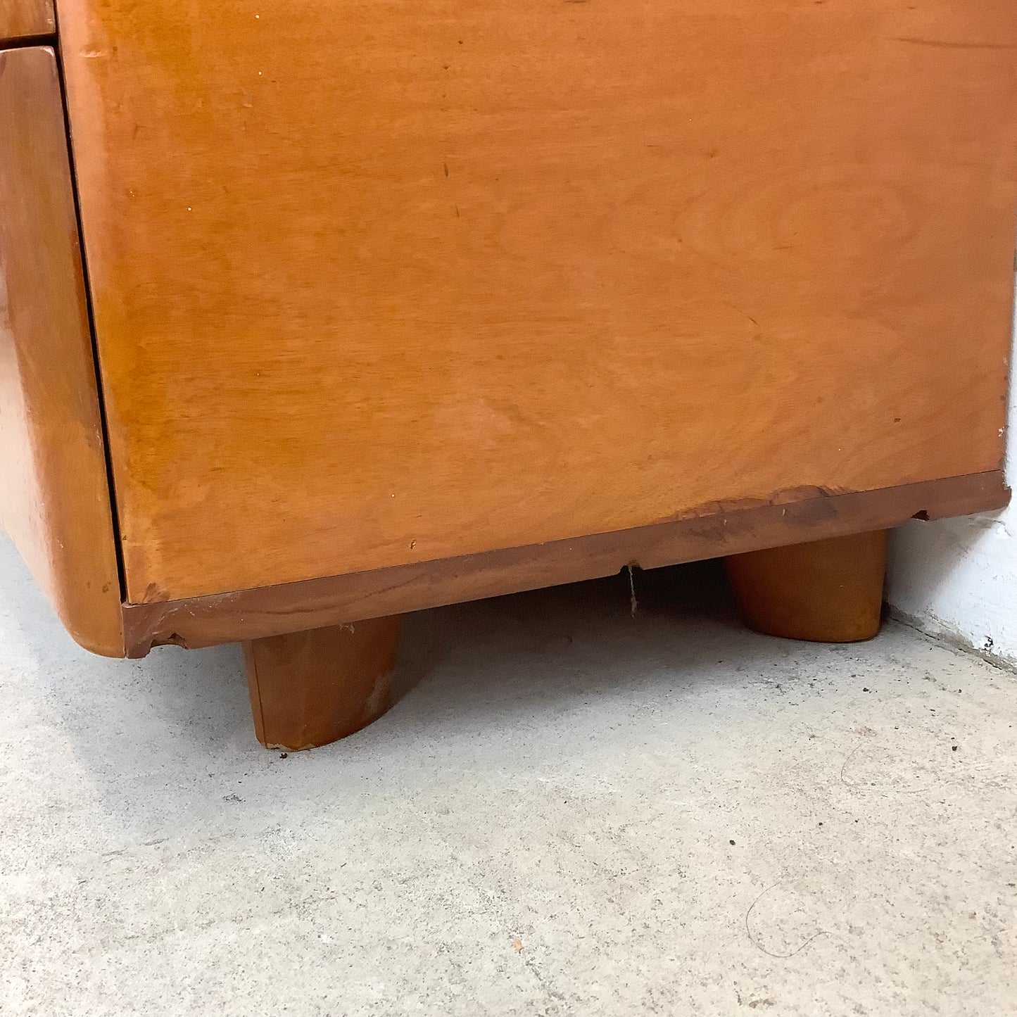 Vintage Three Drawer Bedside Dresser by Heywood Wakefield
