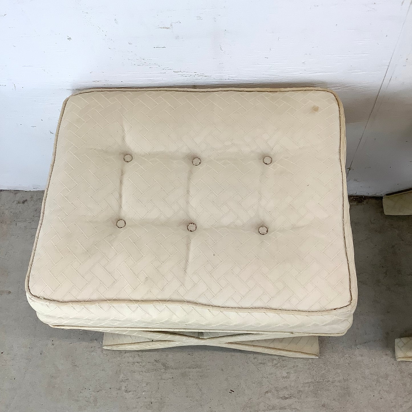 Pair Vintage X-Base Regency Benches