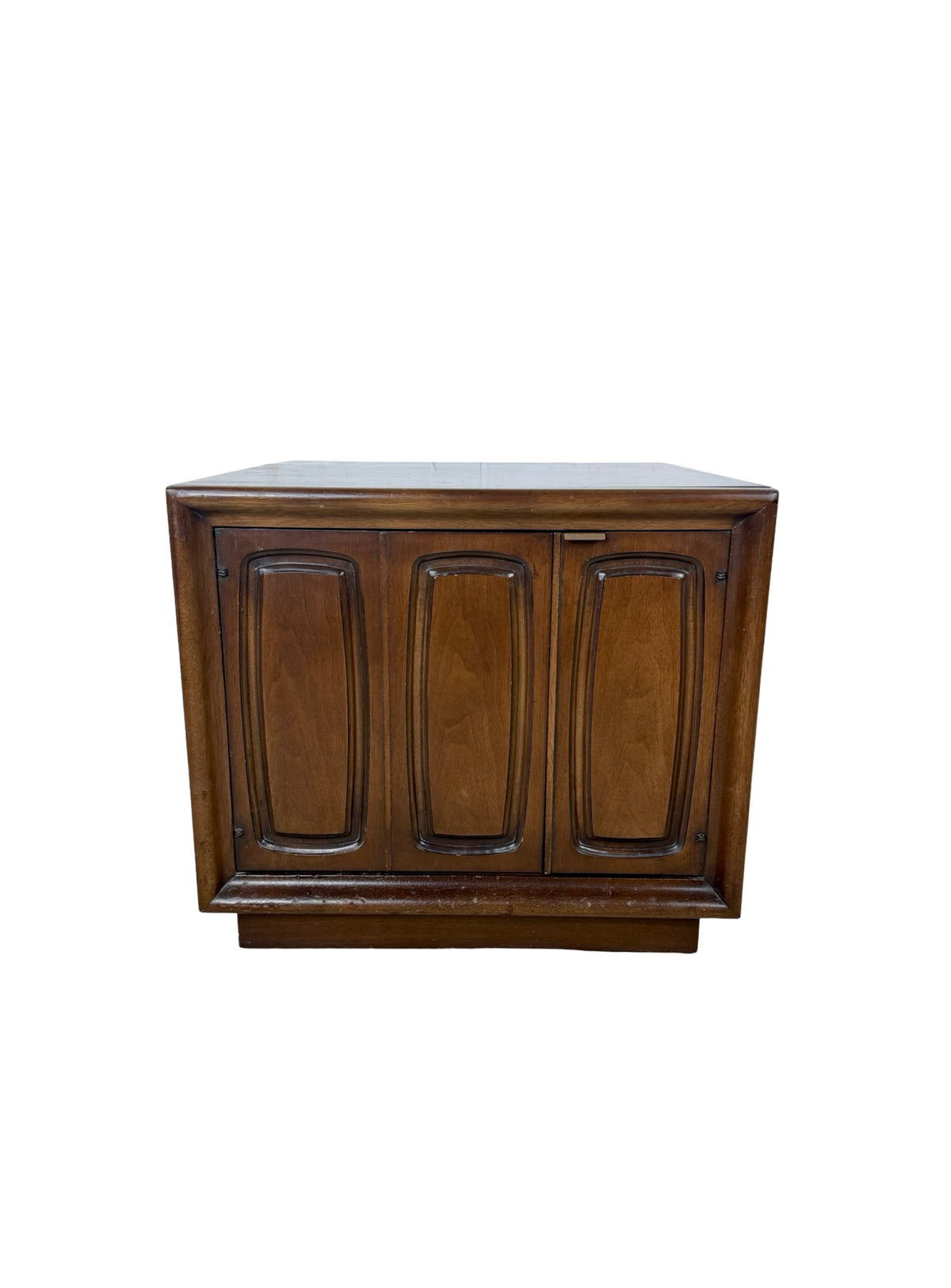 Vintage Broyhill Premier Emphasis Walnut Mid-Century Cabinet End Table / Nightstand