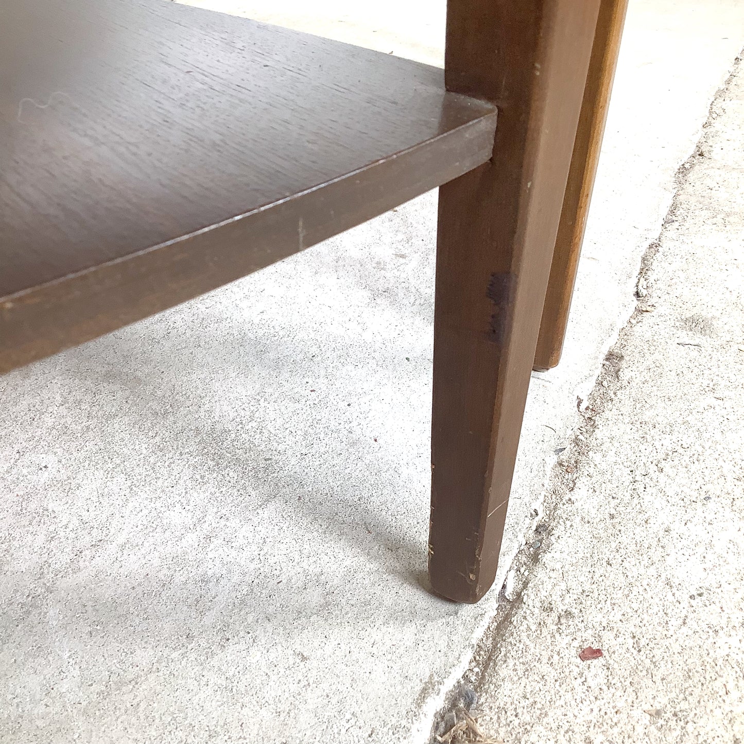 Pair of Two-Tier Triangular End Tables | Mid-Century Modern