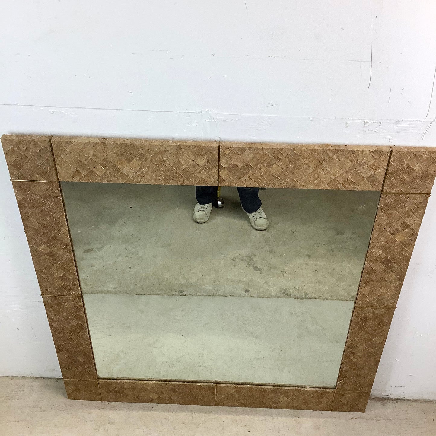 Large Vintage Square Wall Mirror