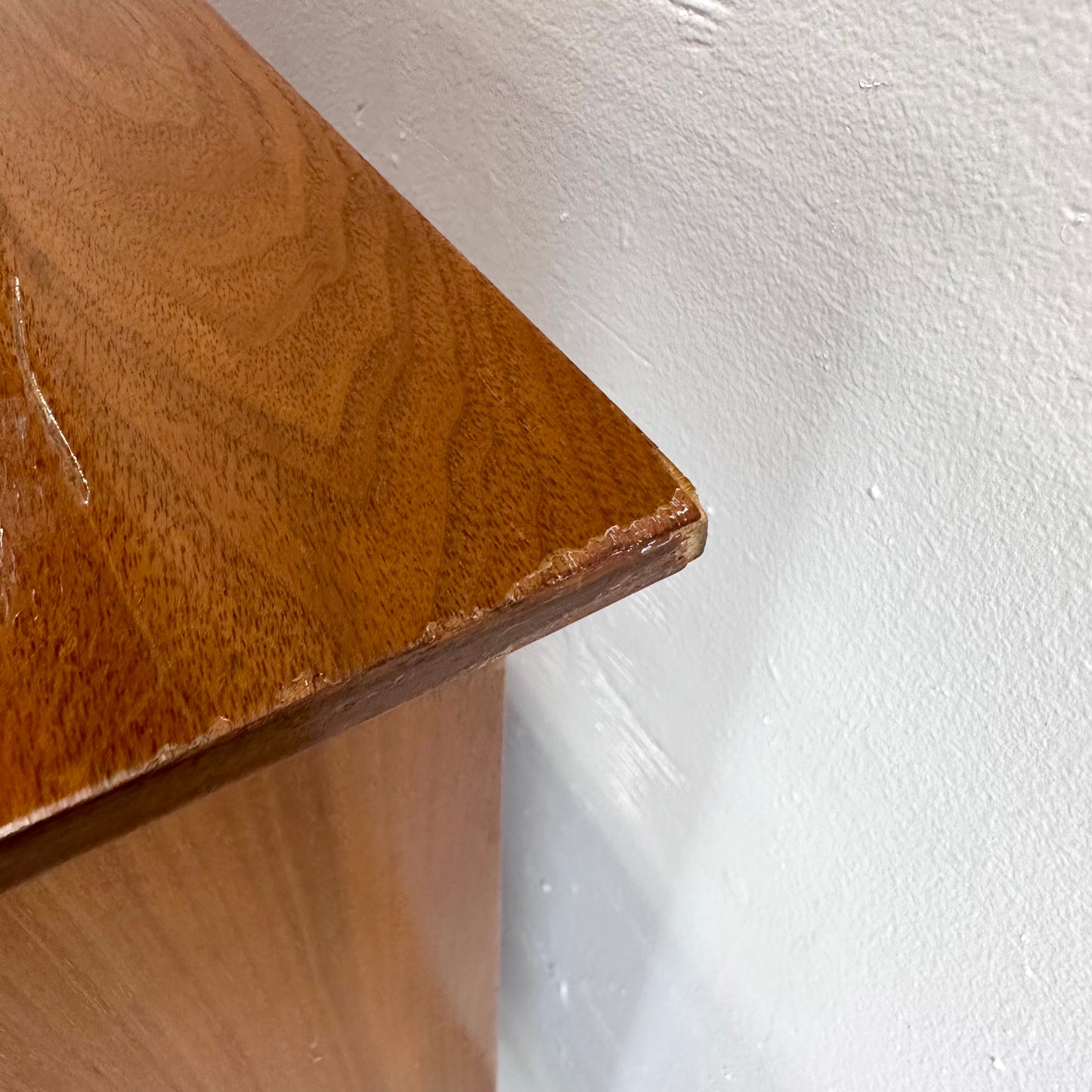 Mid-Century Lowboy Walnut Dresser With Drumstick Legs