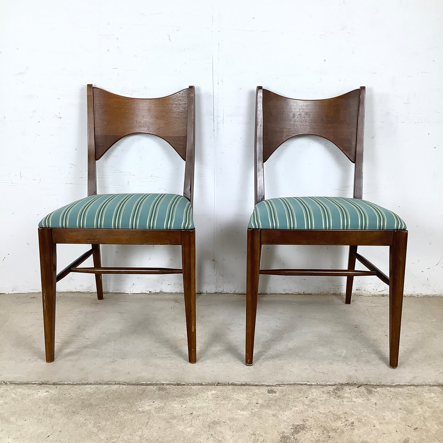 Mid-Century Broyhill "Saga" Walnut Dining Chairs-  set of Six