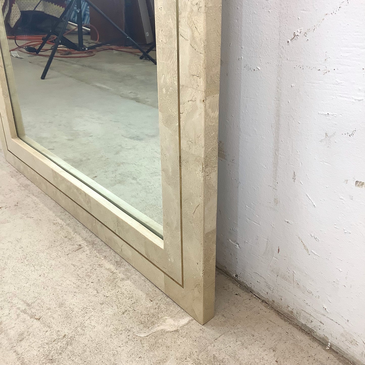 Vintage Tessellated Stone Wall Mirror