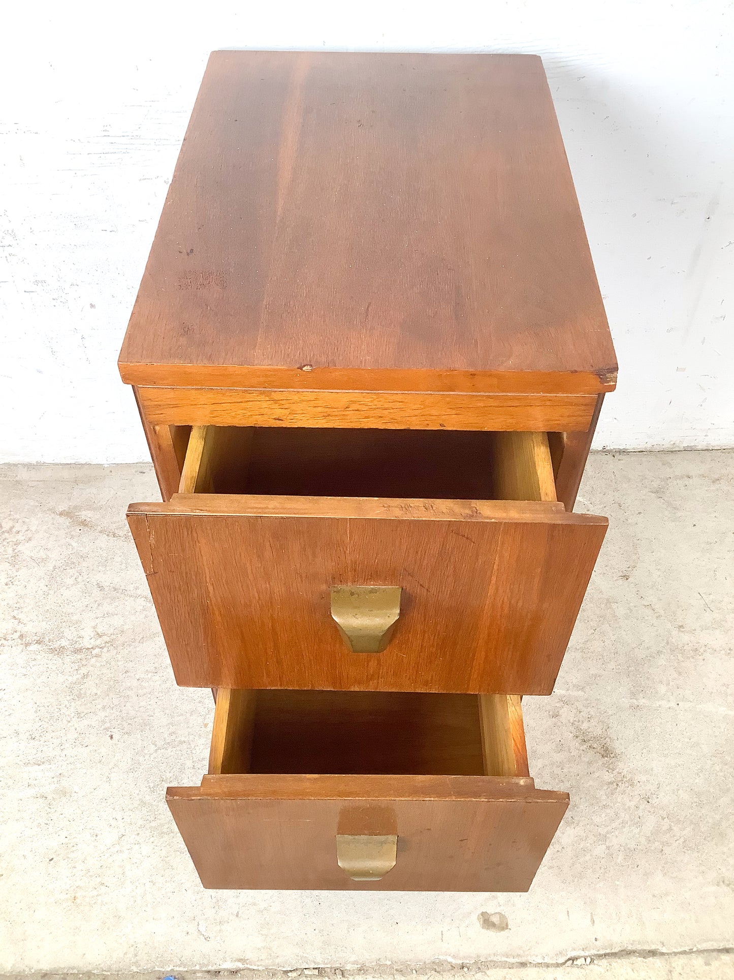 American Modern Two-Drawer Bedside Nightstand