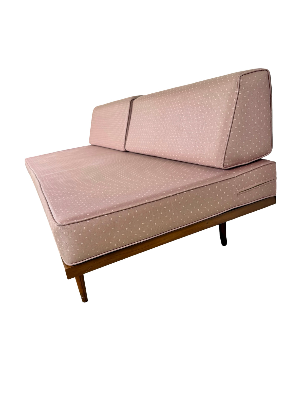 Vintage Mid-Century Modern Pink Platform Sofa & Daybed