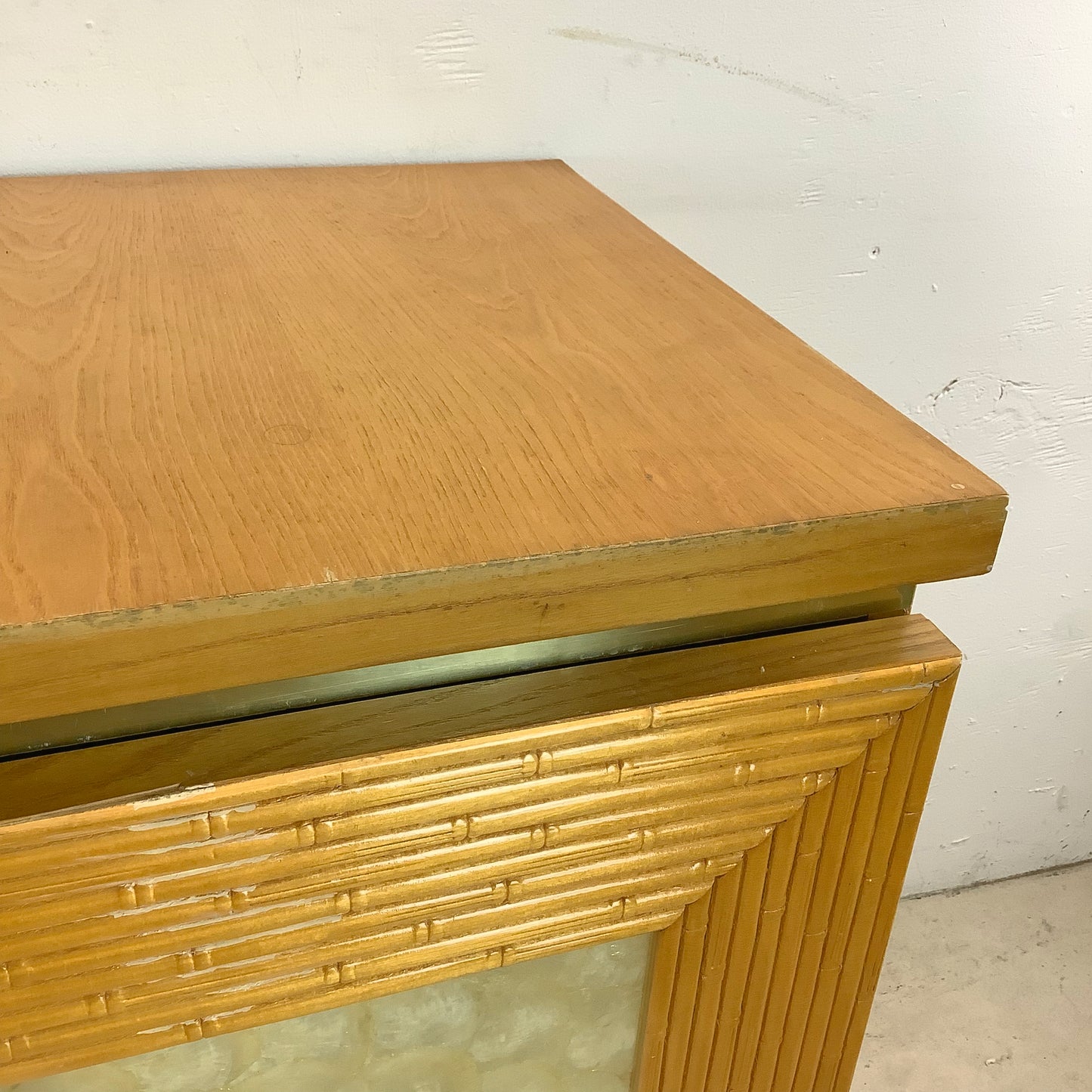 Vintage Modern Bamboo Dresser With Six Drawers
