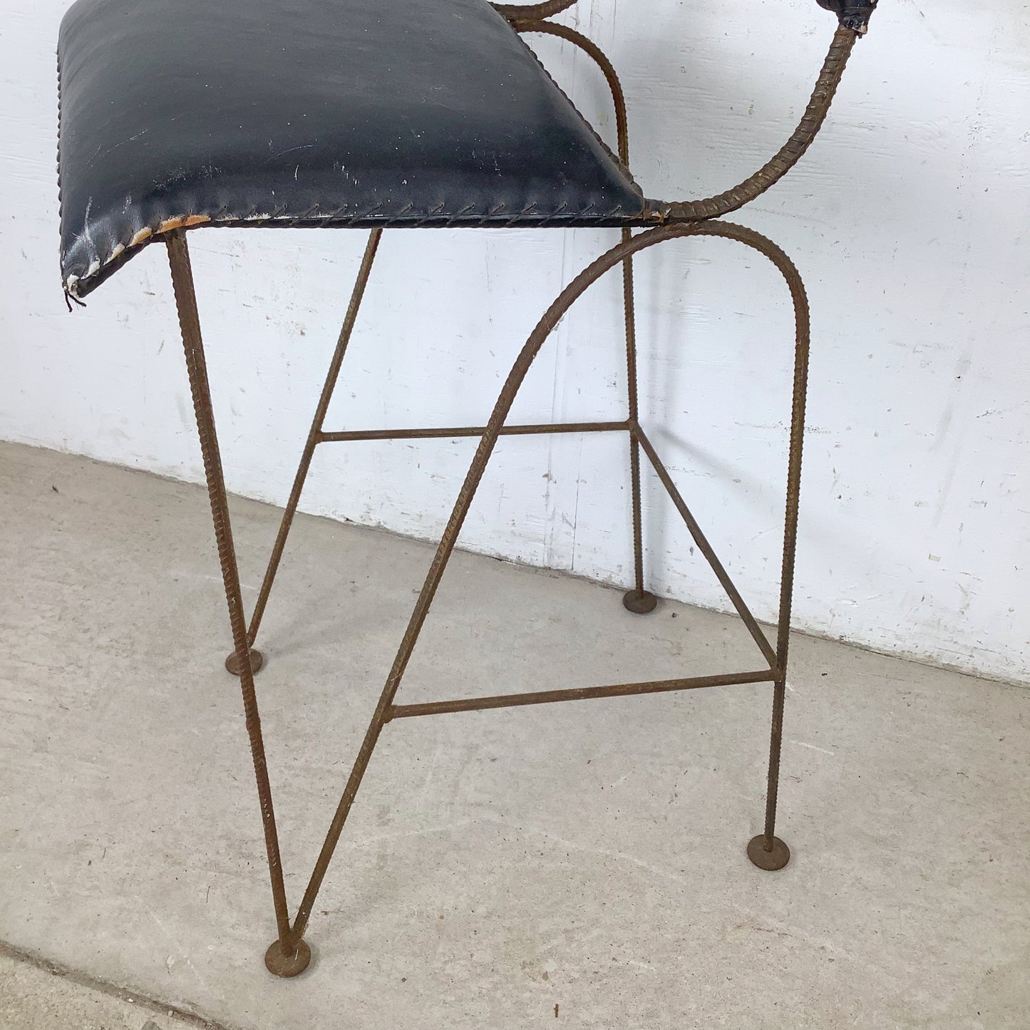Mid-Century Studio-Made Sculptural Iron Stool