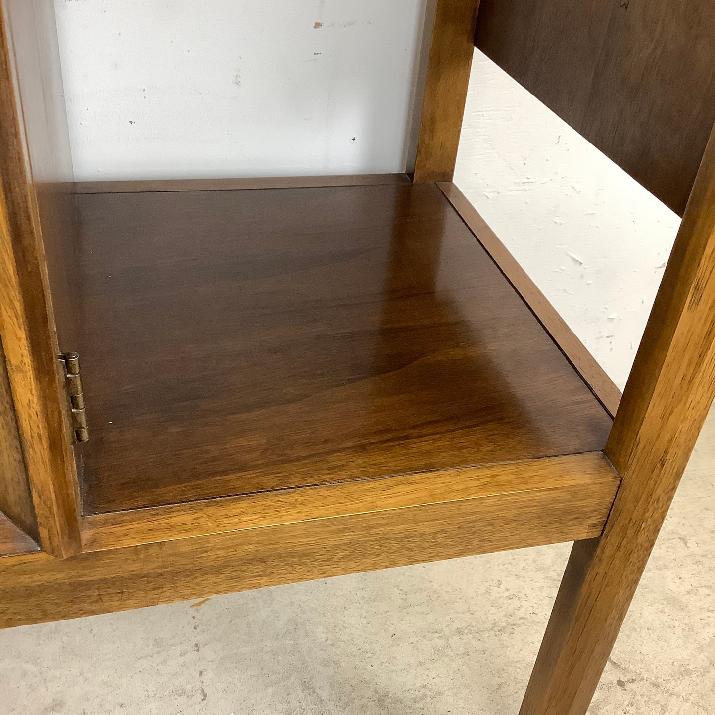 Mid-Century Modern Walnut Bar Cart With Leaves