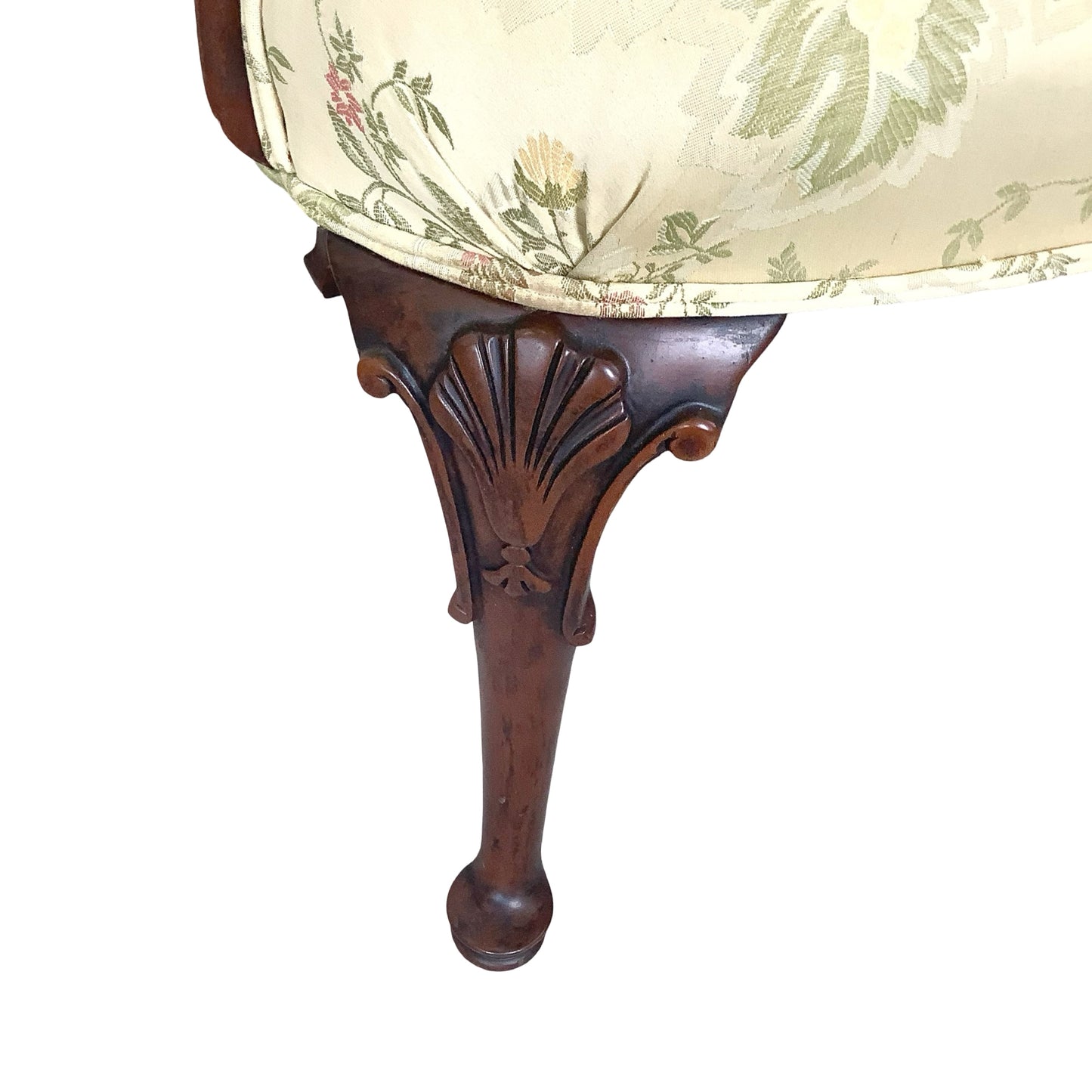 Vintage Pair of Georgian Revival Armchairs | Floral Upholstery | Set of 2