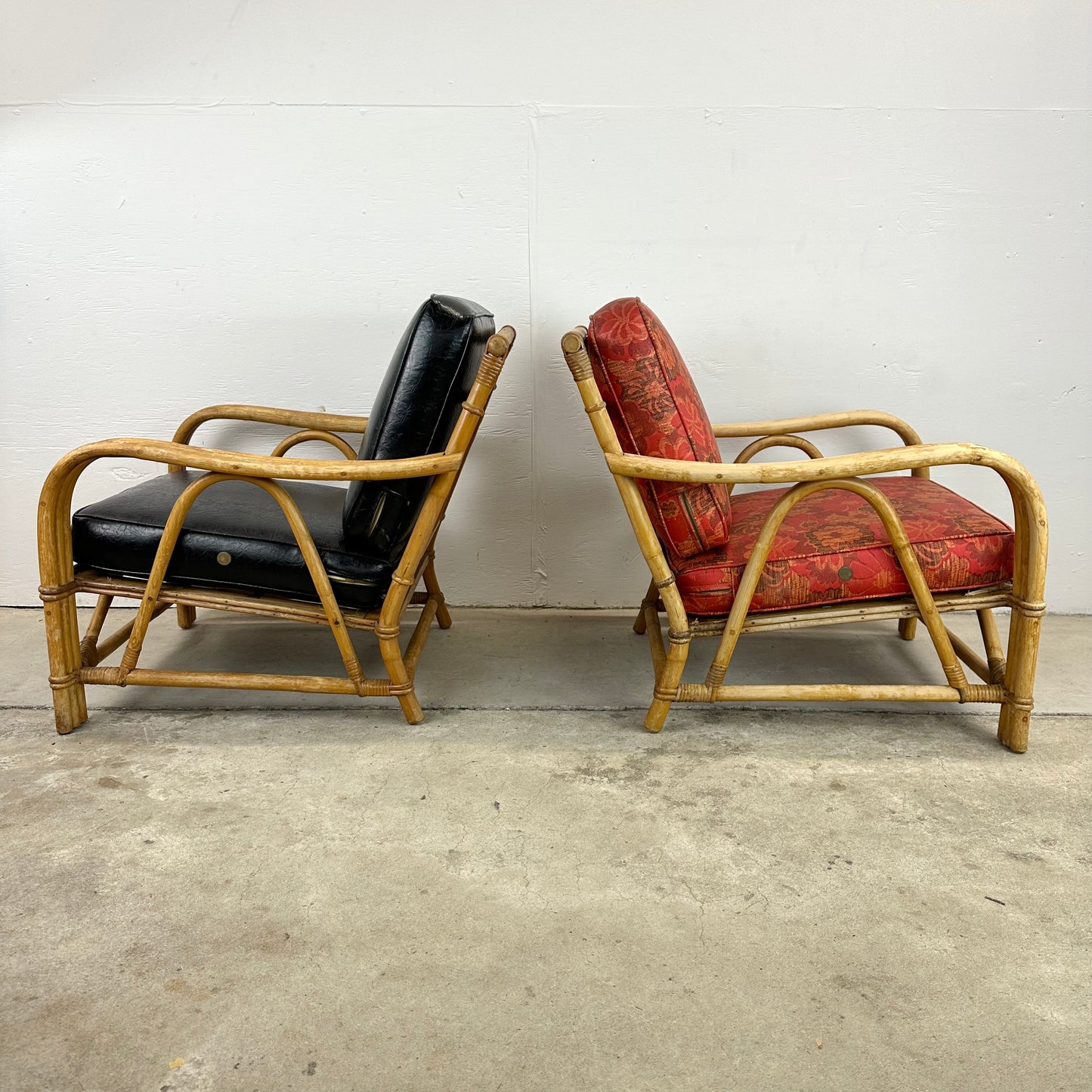 Vintage Bamboo Lounge Chairs- a Pair