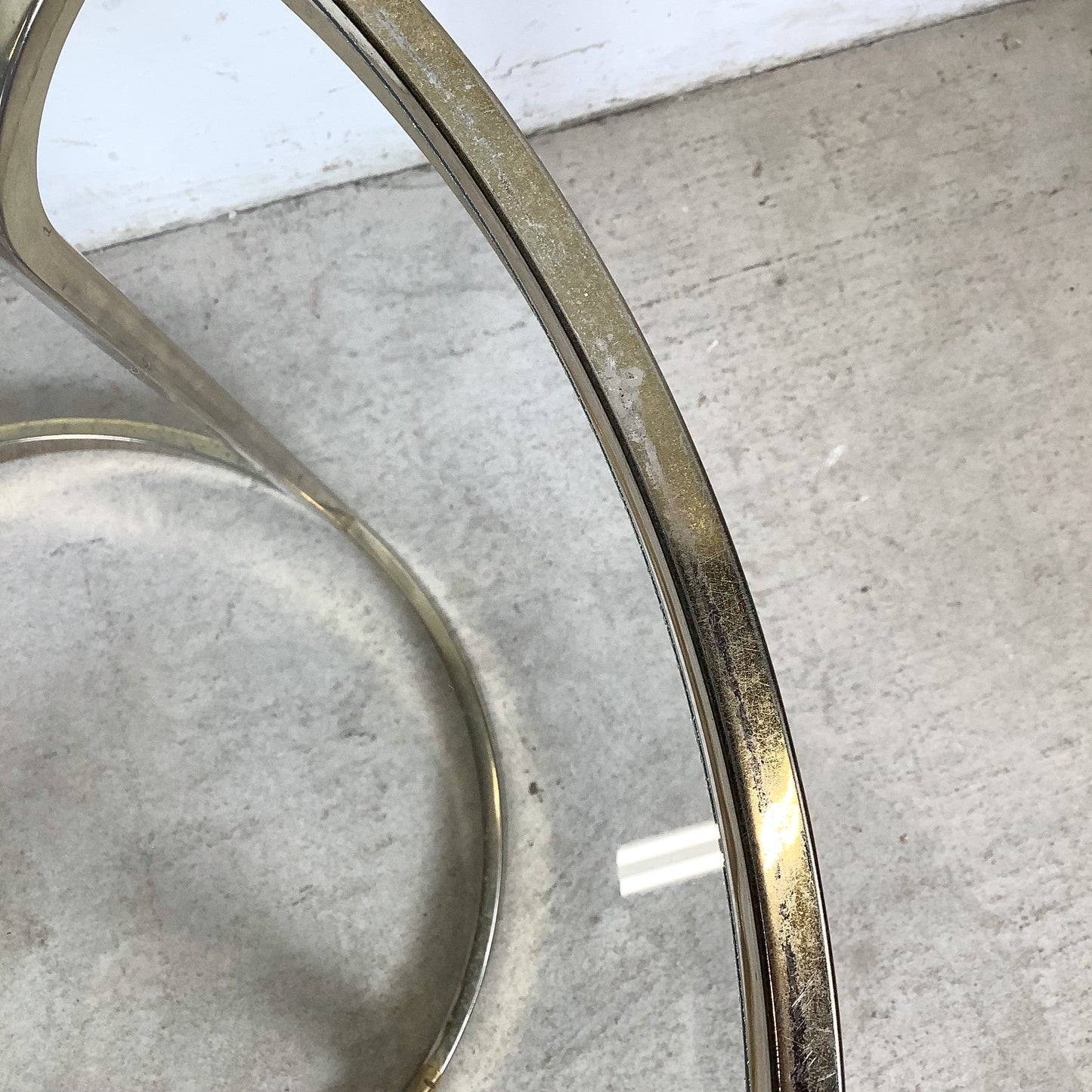 Pair of Vintage Brass and Glass Side Tables