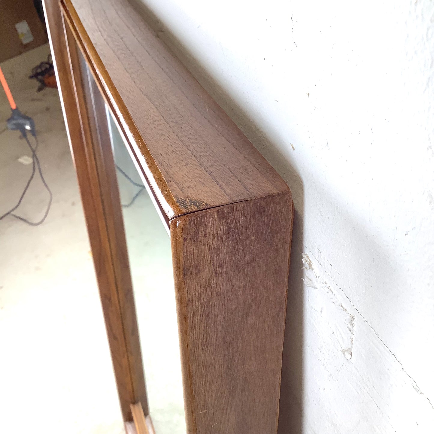 Large Mid-Century American Walnut & Pecan Mirror