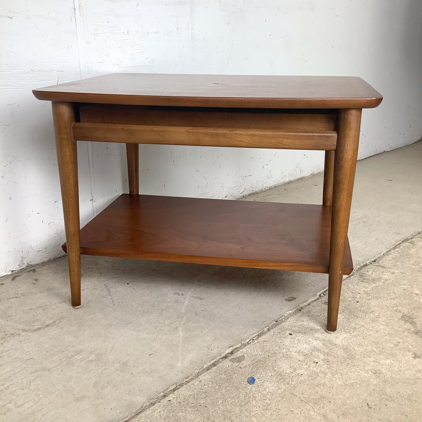 Lane Perception Walnut End Table | Two-Tier | 1960s