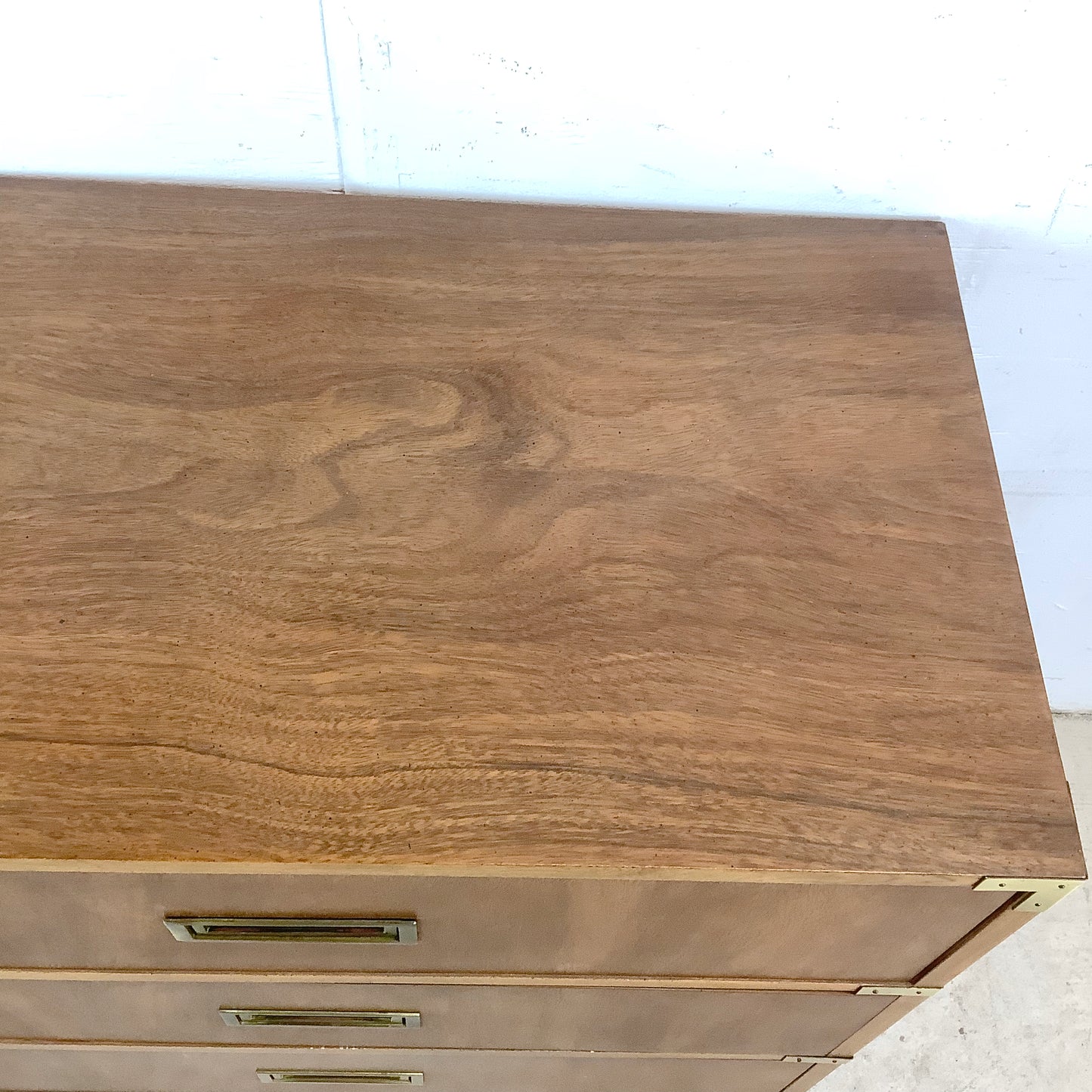 Vintage Three Drawer Campaign Dresser