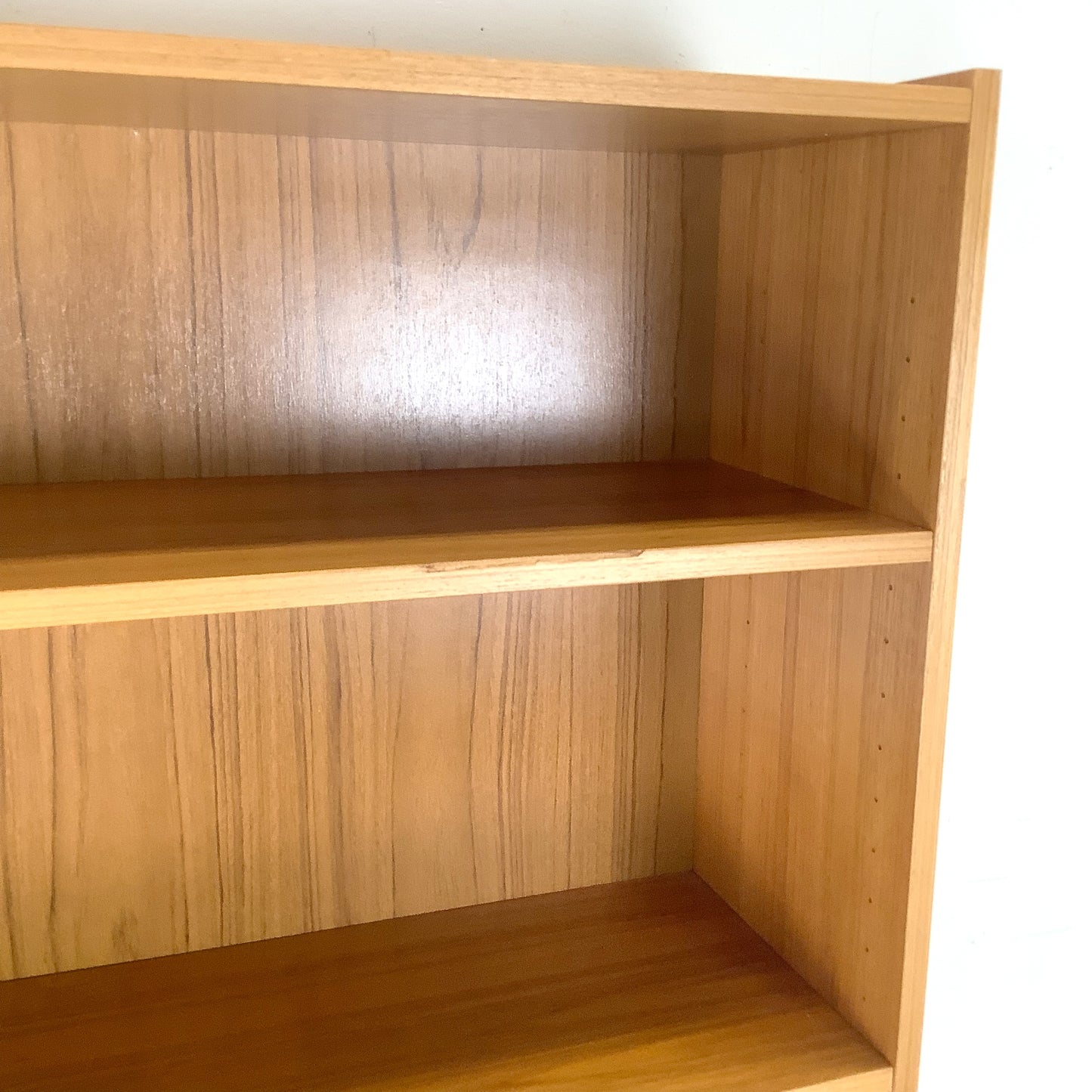 Scandinavian Modern Style Teak Bookcase | Open Display Shelving Cabinet